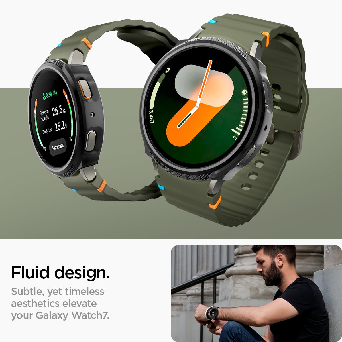 Foto 3 | Funda Spigen Liquid Air Para Samsung Galaxy Watch 7 De 40 Mm - Venta Internacional.