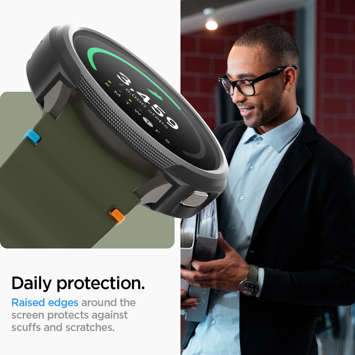 Foto 5 pulgar | Funda Spigen Liquid Air Para Samsung Galaxy Watch 7 De 40 Mm - Venta Internacional.