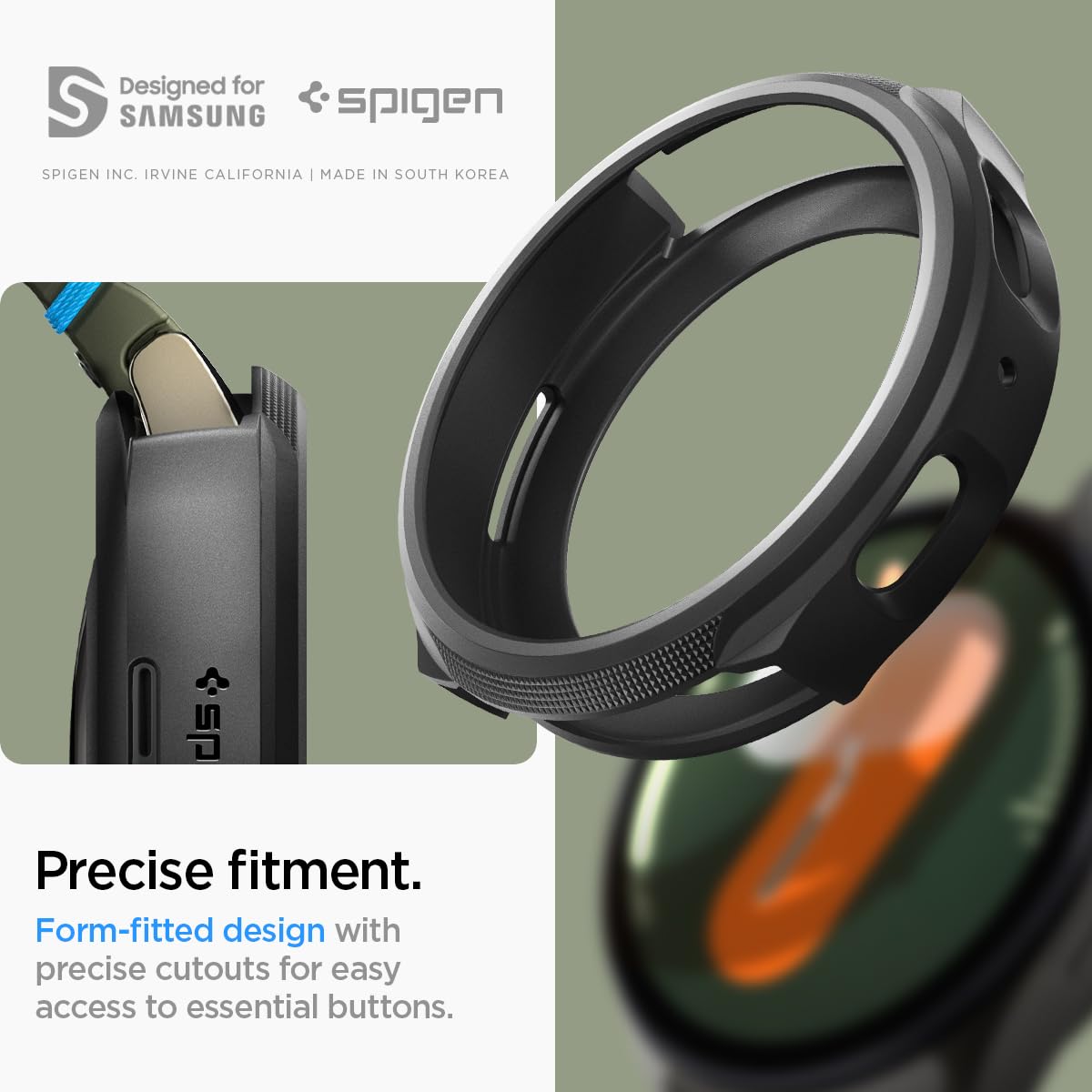 Foto 8 pulgar | Funda Spigen Liquid Air Para Samsung Galaxy Watch 7 De 40 Mm - Venta Internacional.
