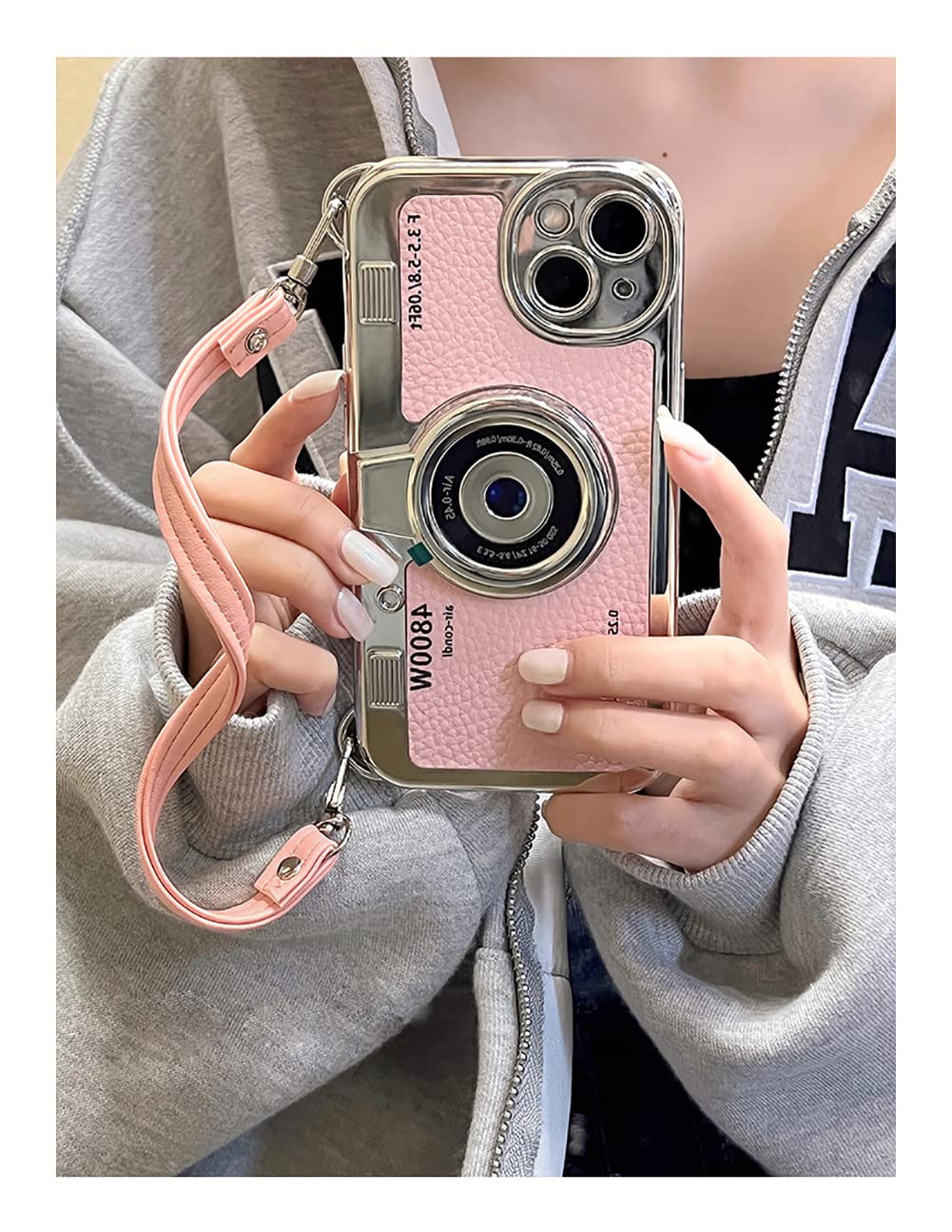 Foto 7 pulgar | Funda Para Teléfono Qokcoahn Compatible Con Iphone 16 Pro, Color Rosa - Venta Internacional.