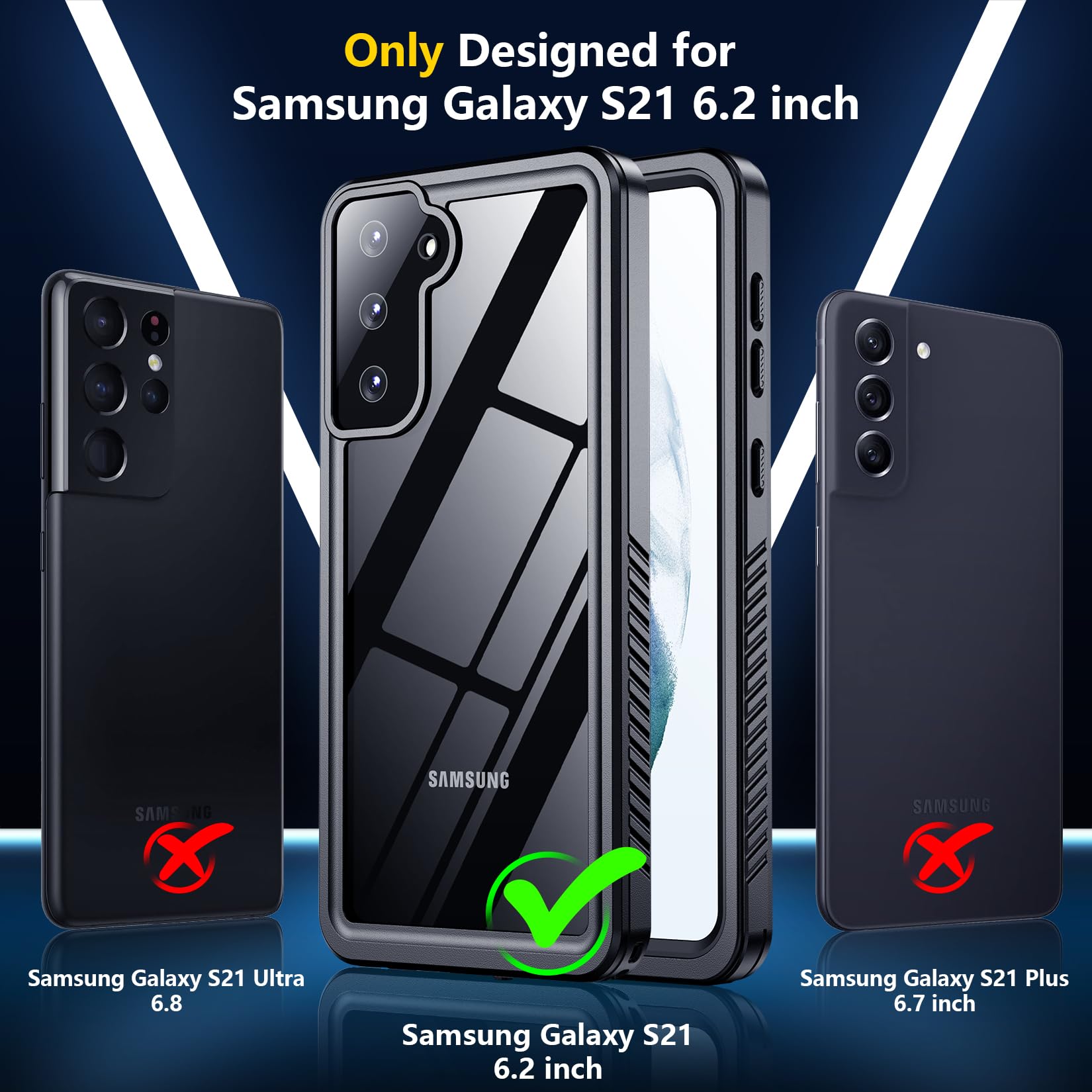 Foto 3 pulgar | Funda De Teléfono Spidercase Impermeable Para Samsung Galaxy S21 De 6.2 Pulgadas - Venta Internacional.