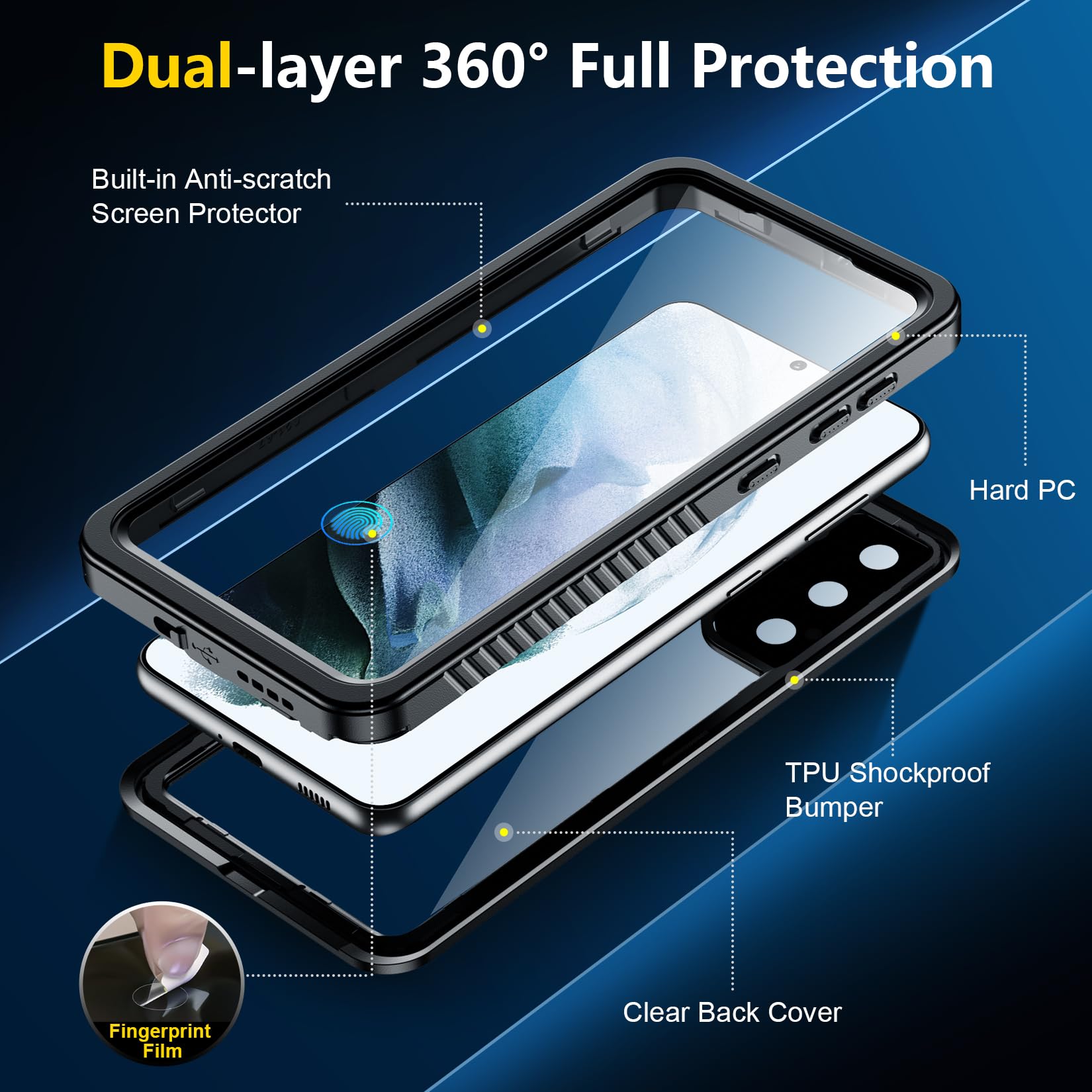 Foto 7 pulgar | Funda De Teléfono Spidercase Impermeable Para Samsung Galaxy S21 De 6.2 Pulgadas - Venta Internacional.