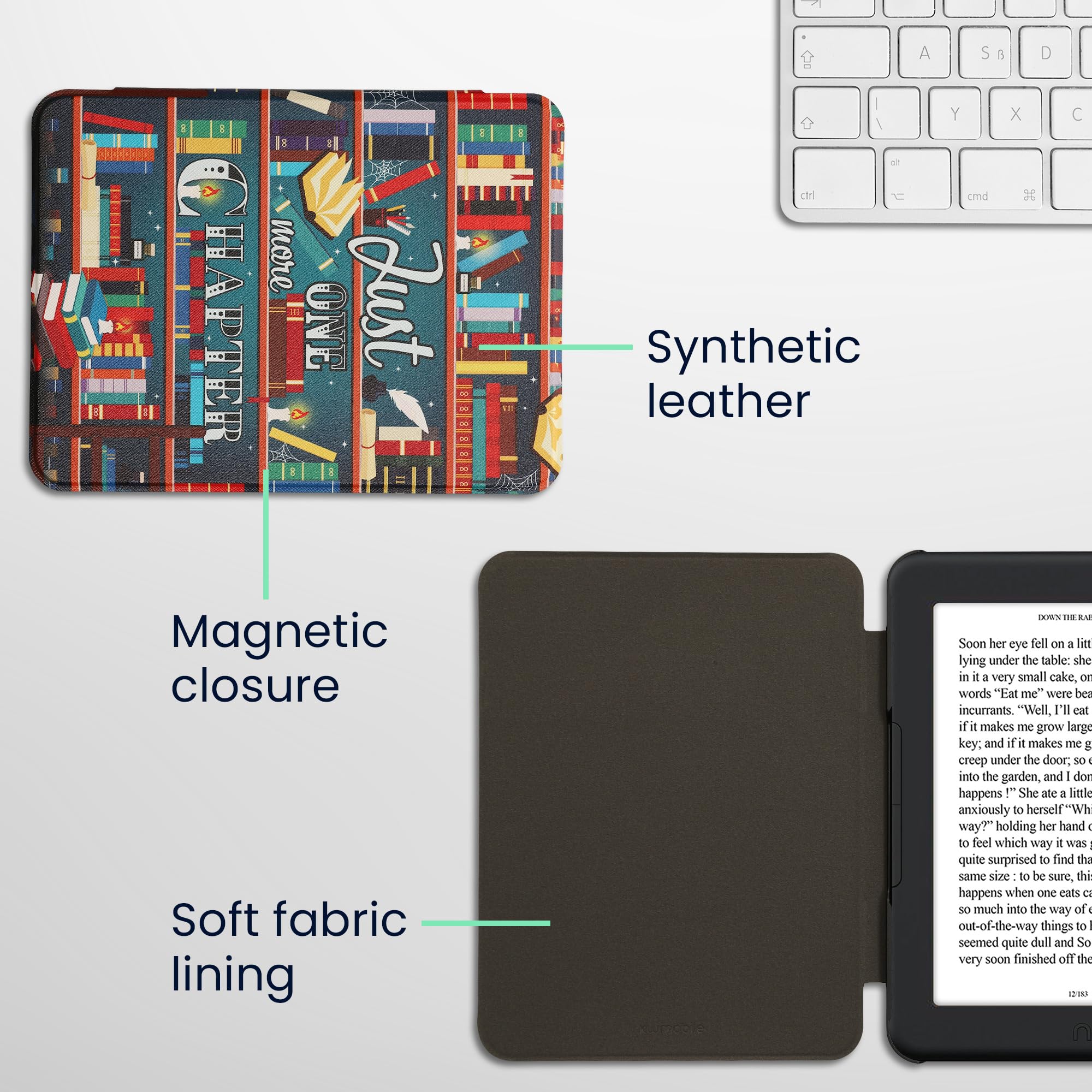 Foto 6 pulgar | Funda Para Lector Electrónico Kwmobile Compatible Con Barnes & Noble Nook 4 Plus - Venta Internacional.