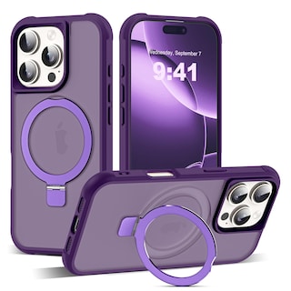 Foto 1 | Funda De Teléfono Skylmw Compatible Con Iphone 16 Pro Con Soporte Morado - Venta Internacional.