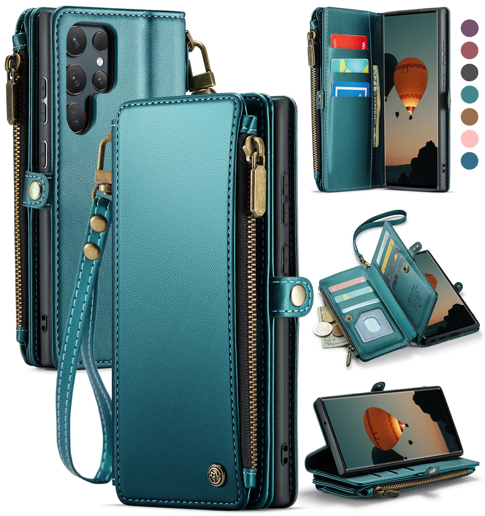 Foto 2 pulgar | Funda Tipo Cartera Compatible Con Samsung Galaxy S22 Ultra 5g - Venta Internacional.