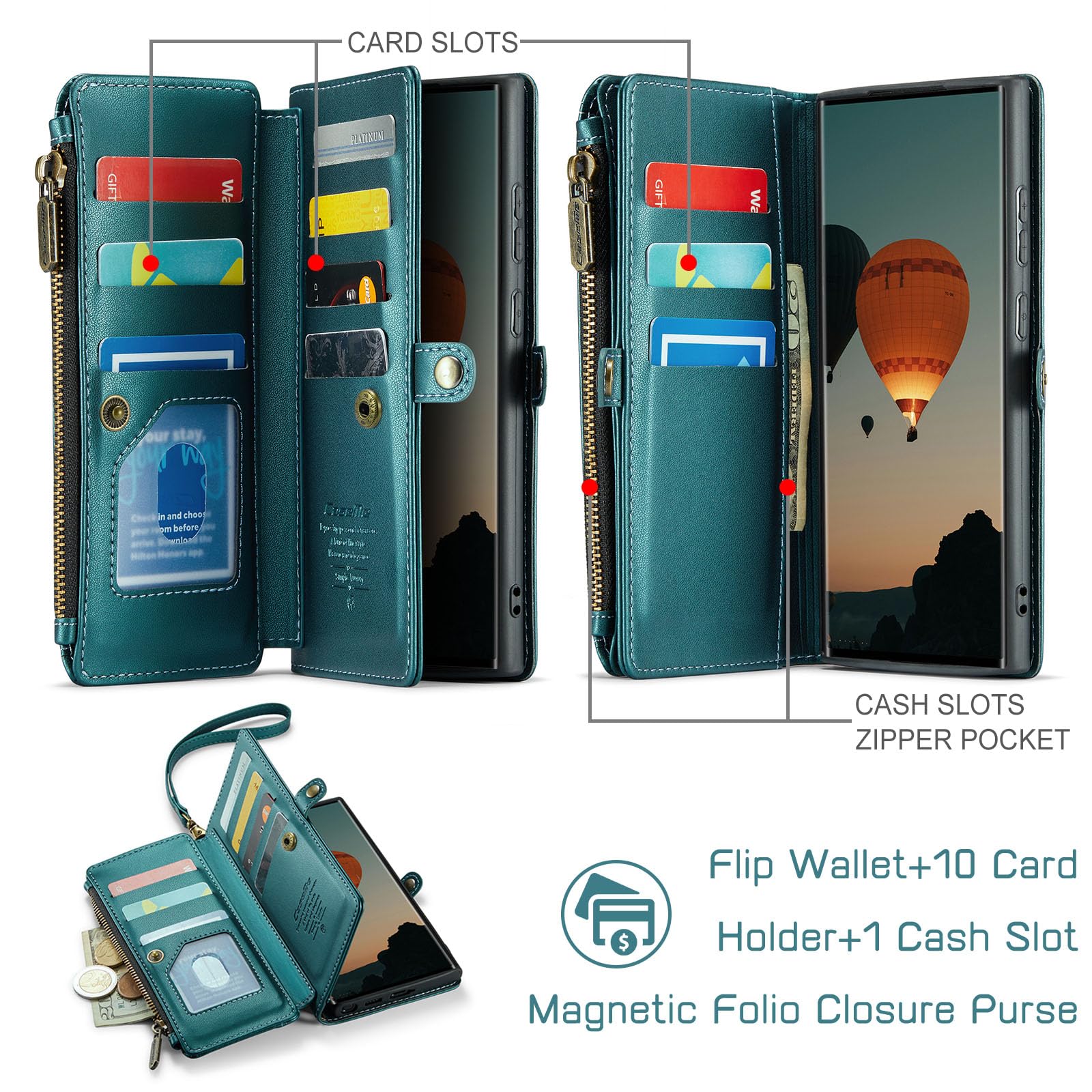 Foto 4 pulgar | Funda Tipo Cartera Compatible Con Samsung Galaxy S22 Ultra 5g - Venta Internacional.