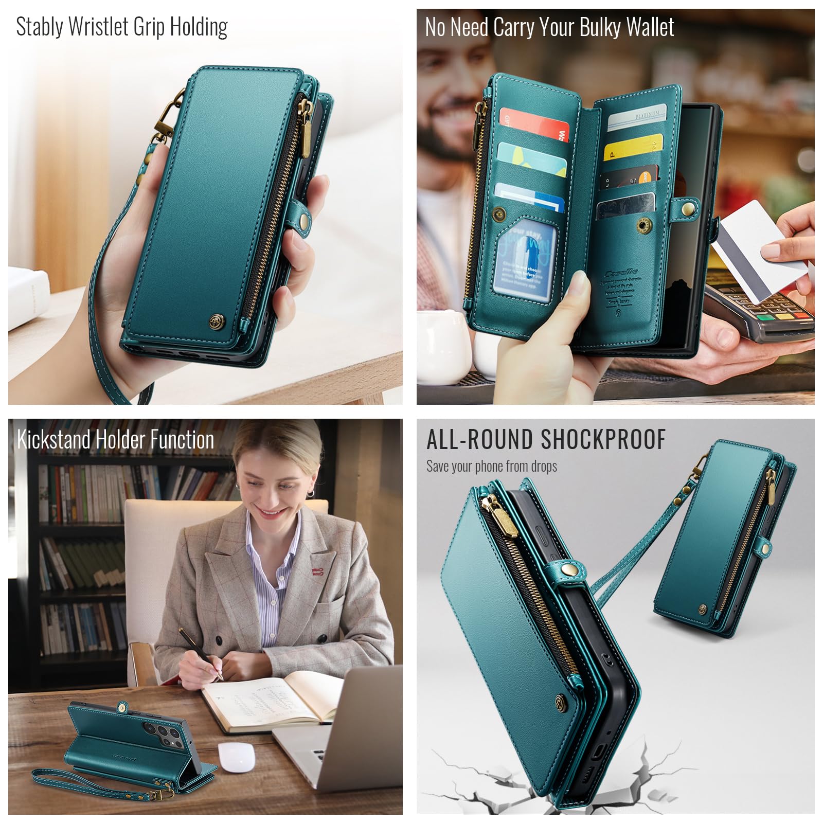 Foto 5 pulgar | Funda Tipo Cartera Compatible Con Samsung Galaxy S22 Ultra 5g - Venta Internacional.