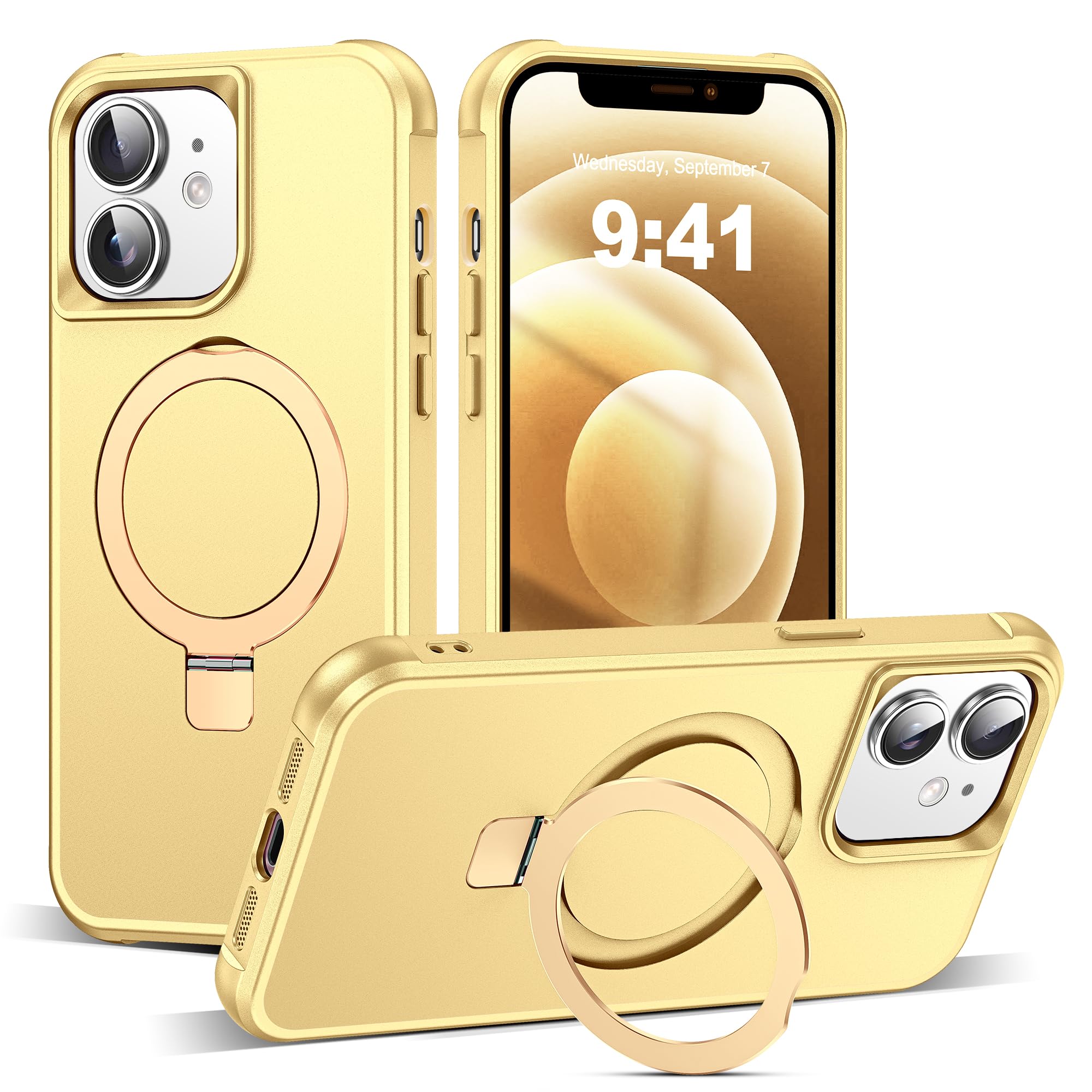 Foto 2 pulgar | Funda De Teléfono Skylmw Compatible Con Iphone 12/12 Pro De 6.1 Pulgadas, Dorada - Venta Internacional.