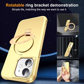 Foto 2 | Funda De Teléfono Skylmw Compatible Con Iphone 12/12 Pro De 6.1 Pulgadas, Dorada - Venta Internacional.