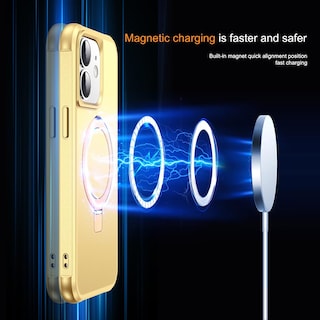 Foto 3 | Funda De Teléfono Skylmw Compatible Con Iphone 12/12 Pro De 6.1 Pulgadas, Dorada - Venta Internacional.
