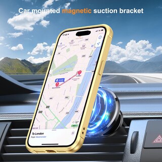 Foto 4 | Funda De Teléfono Skylmw Compatible Con Iphone 12/12 Pro De 6.1 Pulgadas, Dorada - Venta Internacional.