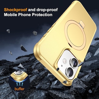 Foto 7 | Funda De Teléfono Skylmw Compatible Con Iphone 12/12 Pro De 6.1 Pulgadas, Dorada - Venta Internacional.