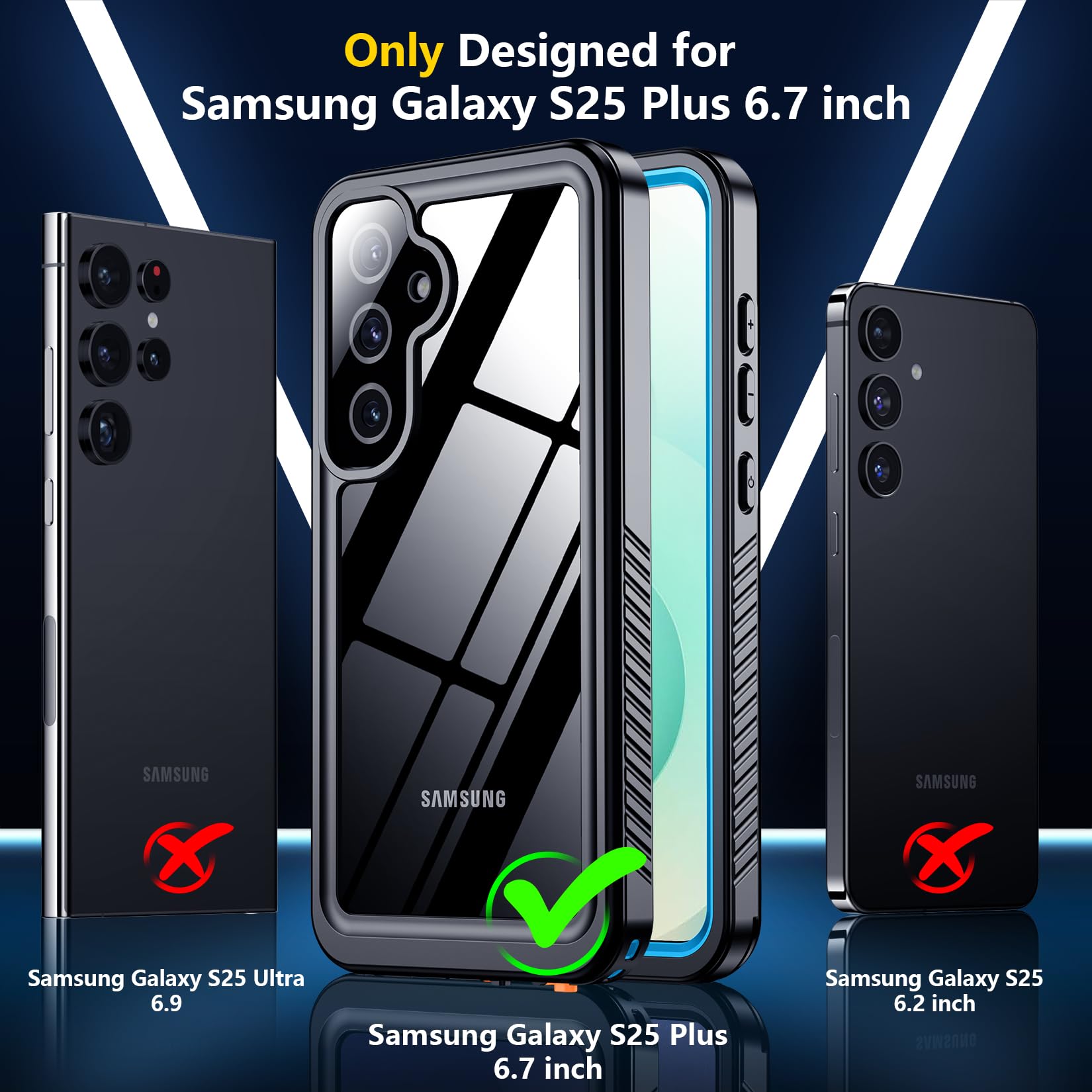 Foto 3 pulgar | Funda De Teléfono Spidercase Impermeable Para Samsung Galaxy S25 Plus - Venta Internacional.