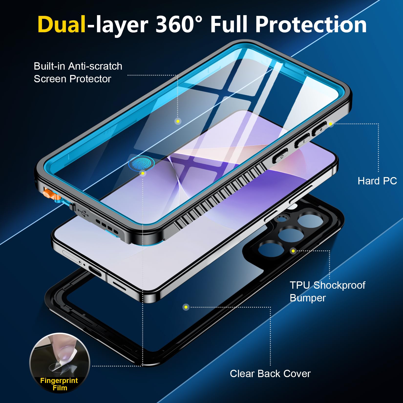 Foto 6 pulgar | Funda De Teléfono Spidercase Impermeable Para Samsung Galaxy S25 Plus - Venta Internacional.