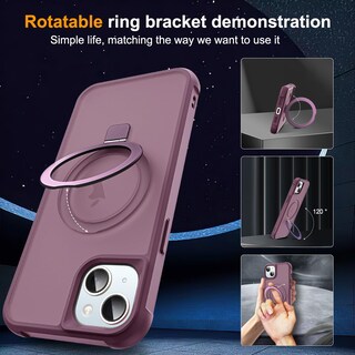 Foto 2 | Funda De Teléfono Sky-lmw Compatible Con Iphone 15, Color Rojo Vino - Venta Internacional.