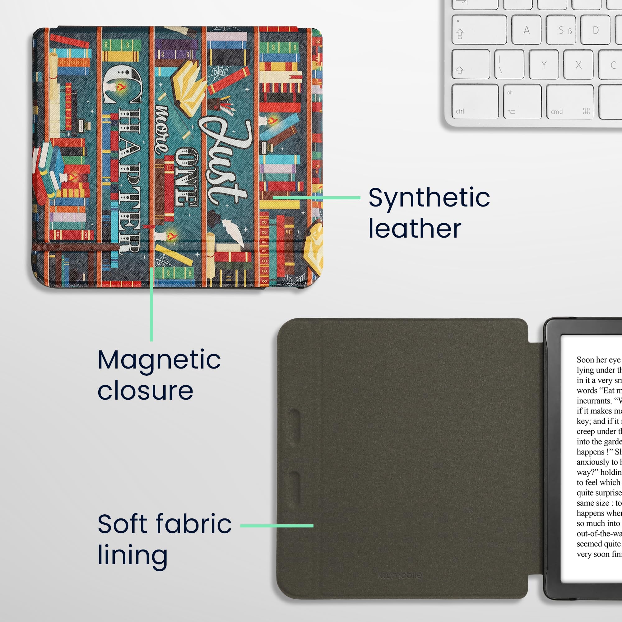 Foto 5 | Funda Kwmobile Compatible Con El Lector Electrónico Kobo Libra Colour - Venta Internacional.