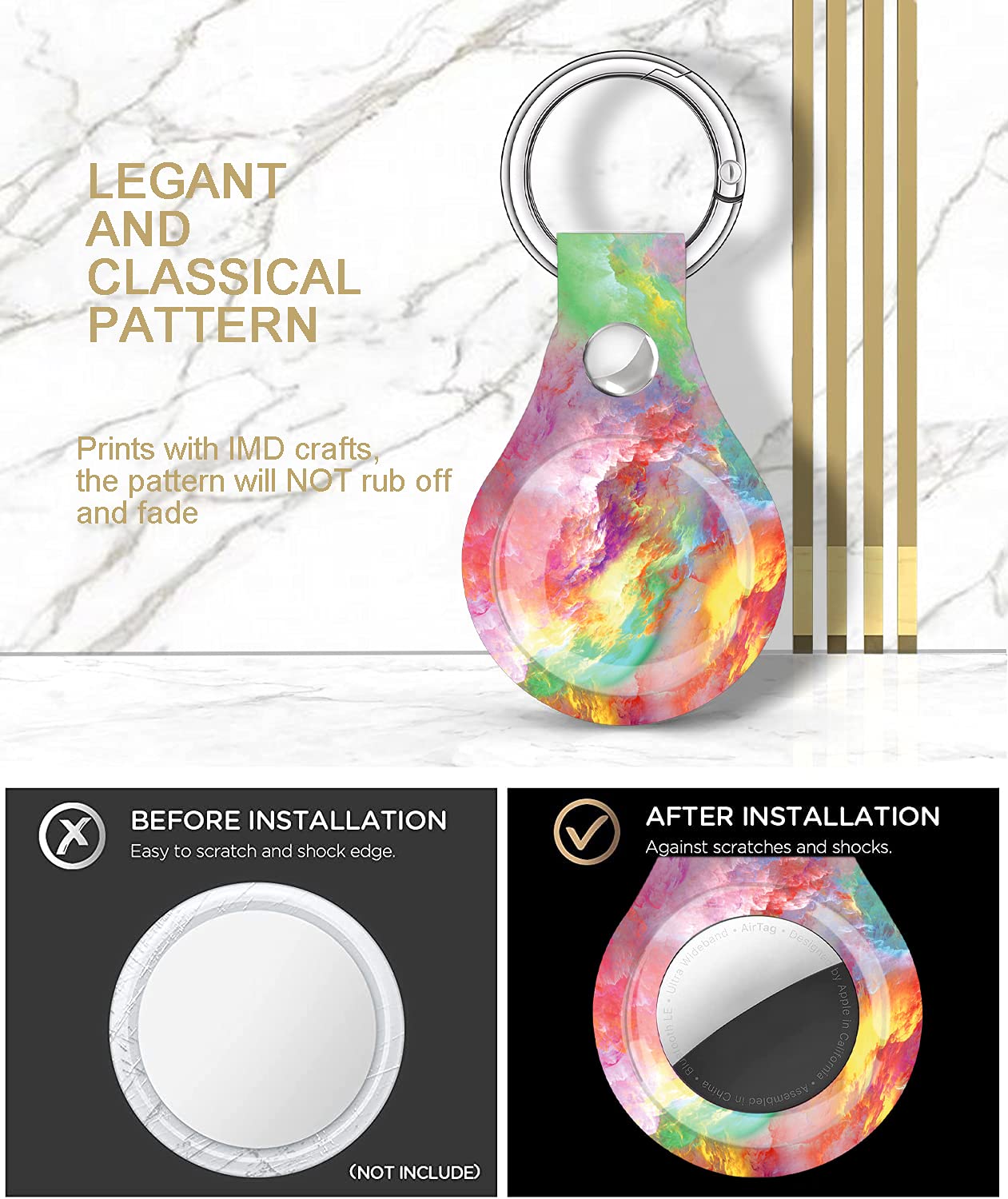 Foto 3 pulgar | Funda Para Airtags Con Soporte Para Airtags, Bonito Llavero Antipérdida Para Mujer - Venta Internacional.