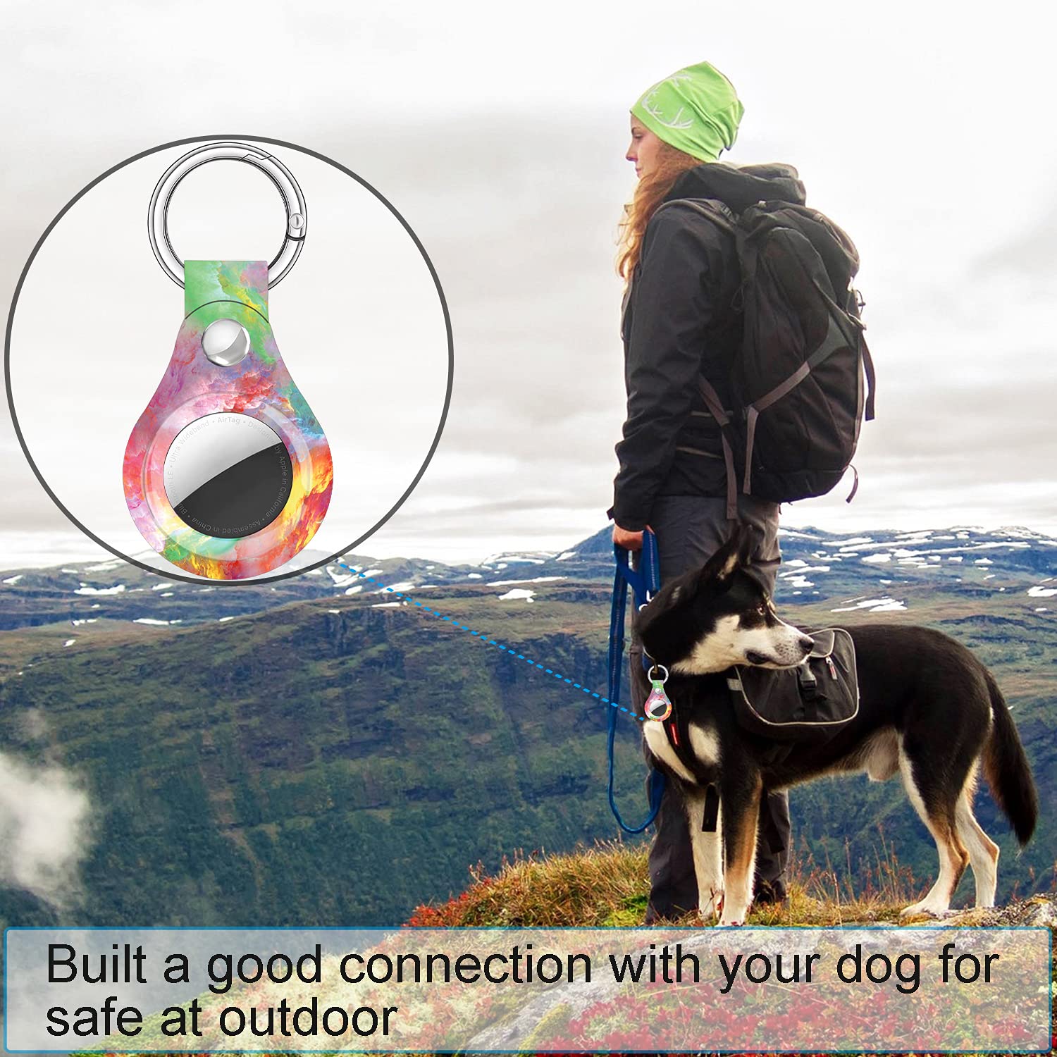 Foto 6 | Funda Para Airtags Con Soporte Para Airtags, Bonito Llavero Antipérdida Para Mujer - Venta Internacional.