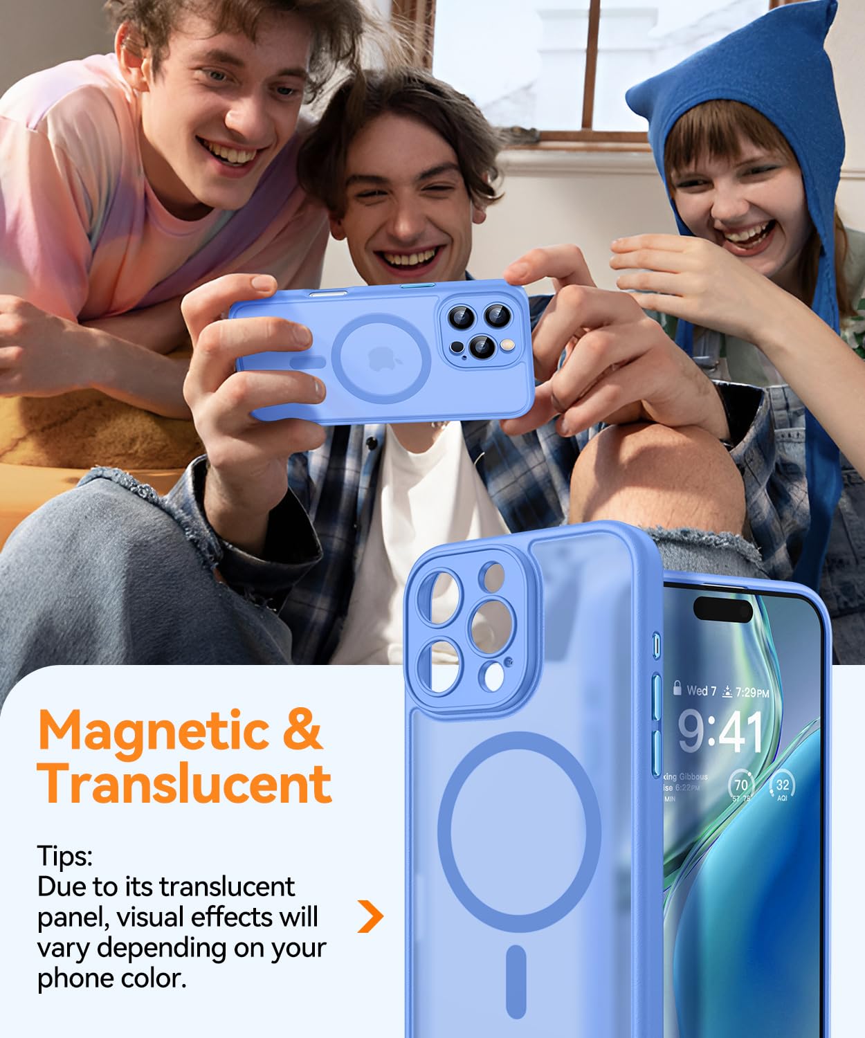 Foto 4 pulgar | Funda Magnética Canshn Compatible Con Iphone 16 Pro - Venta Internacional.