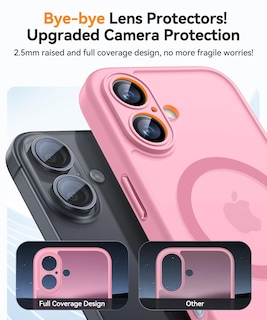 Foto 3 | Funda Magnética Canshn Para Iphone 16 A Prueba De Golpes, Color Rosa - Venta Internacional.