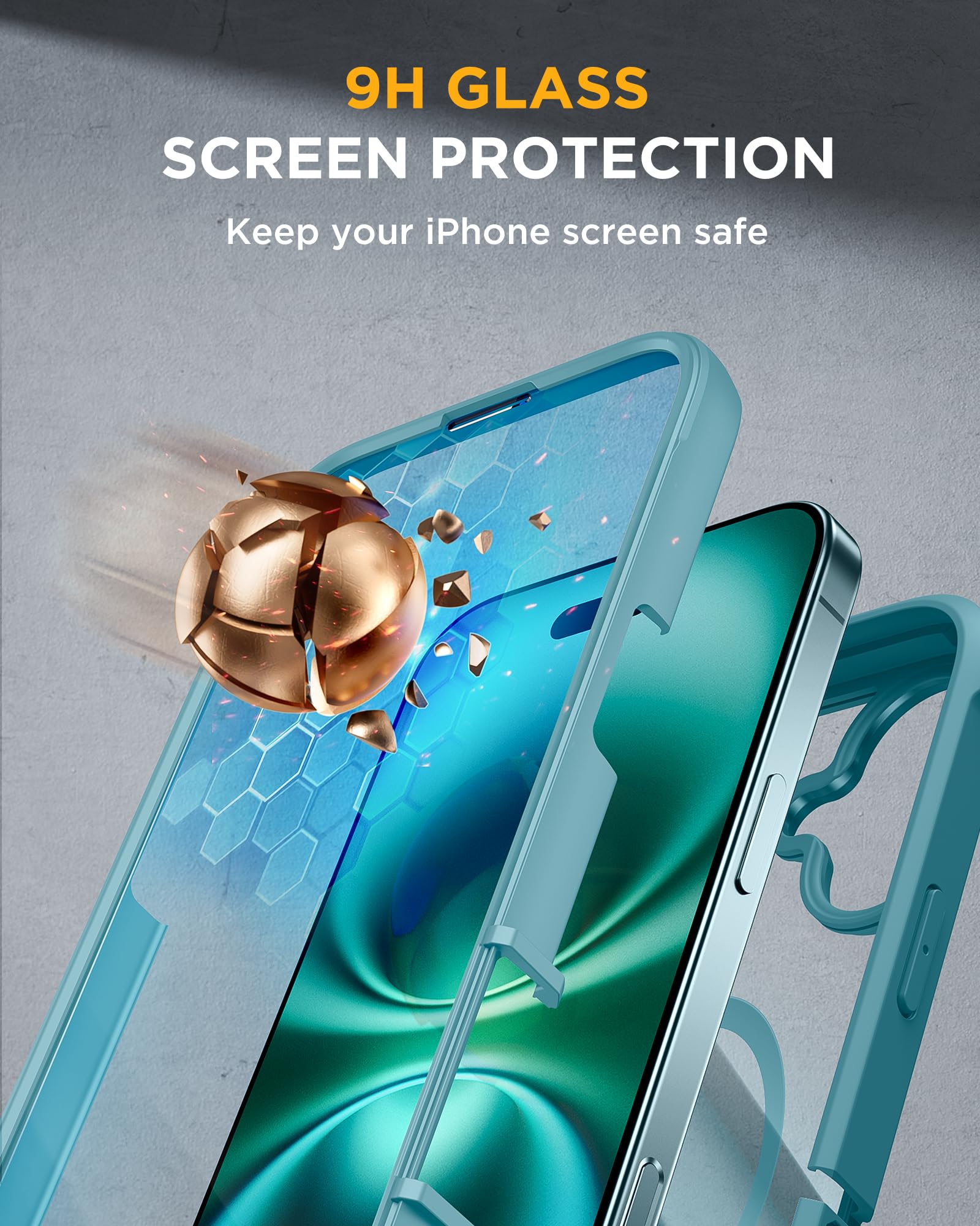 Foto 4 pulgar | Funda Miracase Para Iphone 16 De 6.1 Pulgadas Con Protector De Pantalla - Venta Internacional.