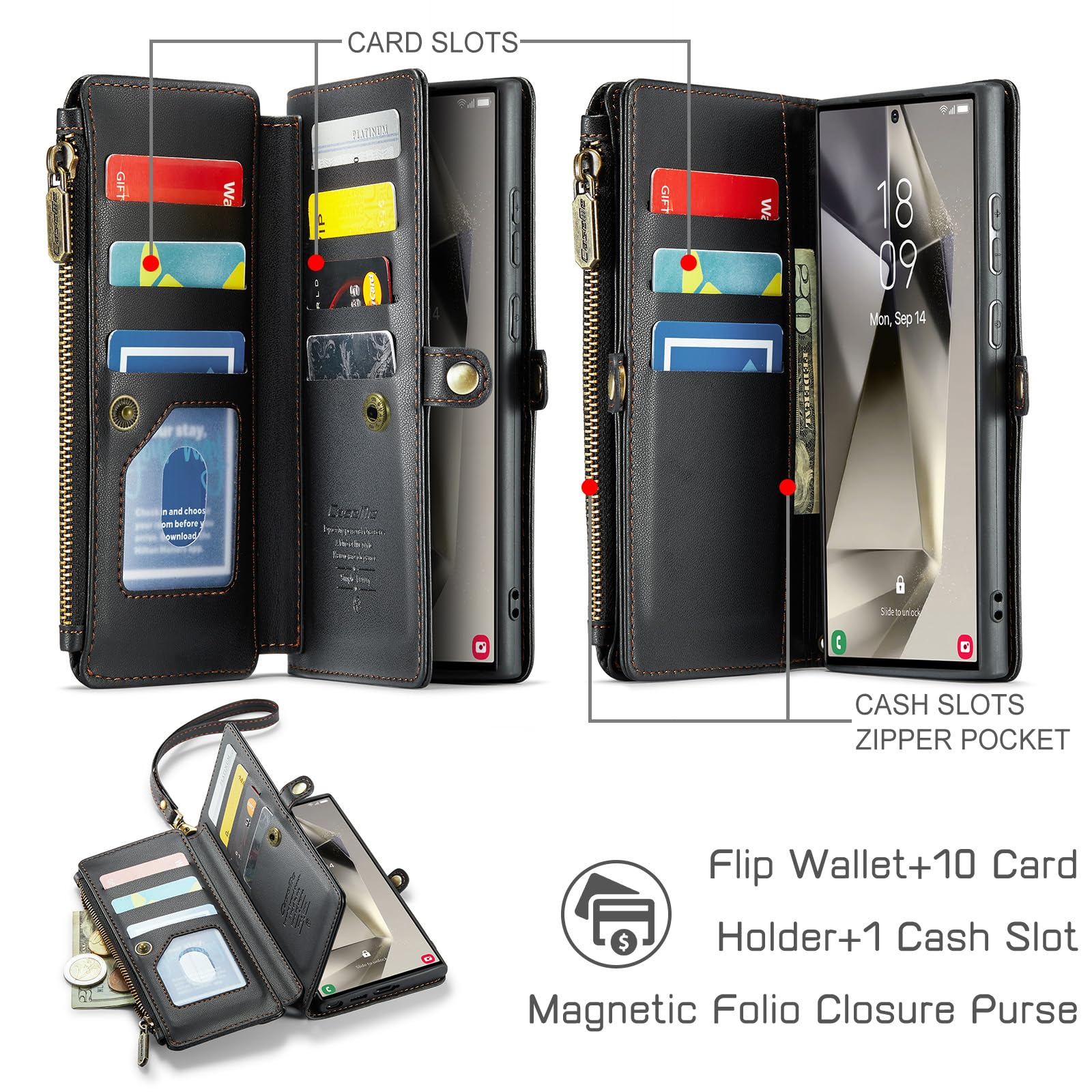 Foto 4 pulgar | Funda Wallet Defcase Compatible Con Samsung Galaxy S24 Ultra - Venta Internacional.
