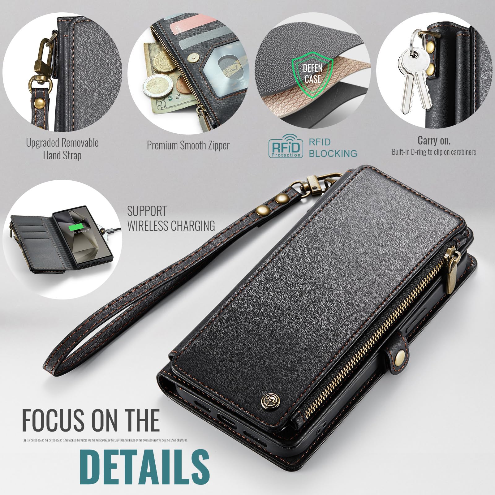 Foto 6 pulgar | Funda Wallet Defcase Compatible Con Samsung Galaxy S24 Ultra - Venta Internacional.