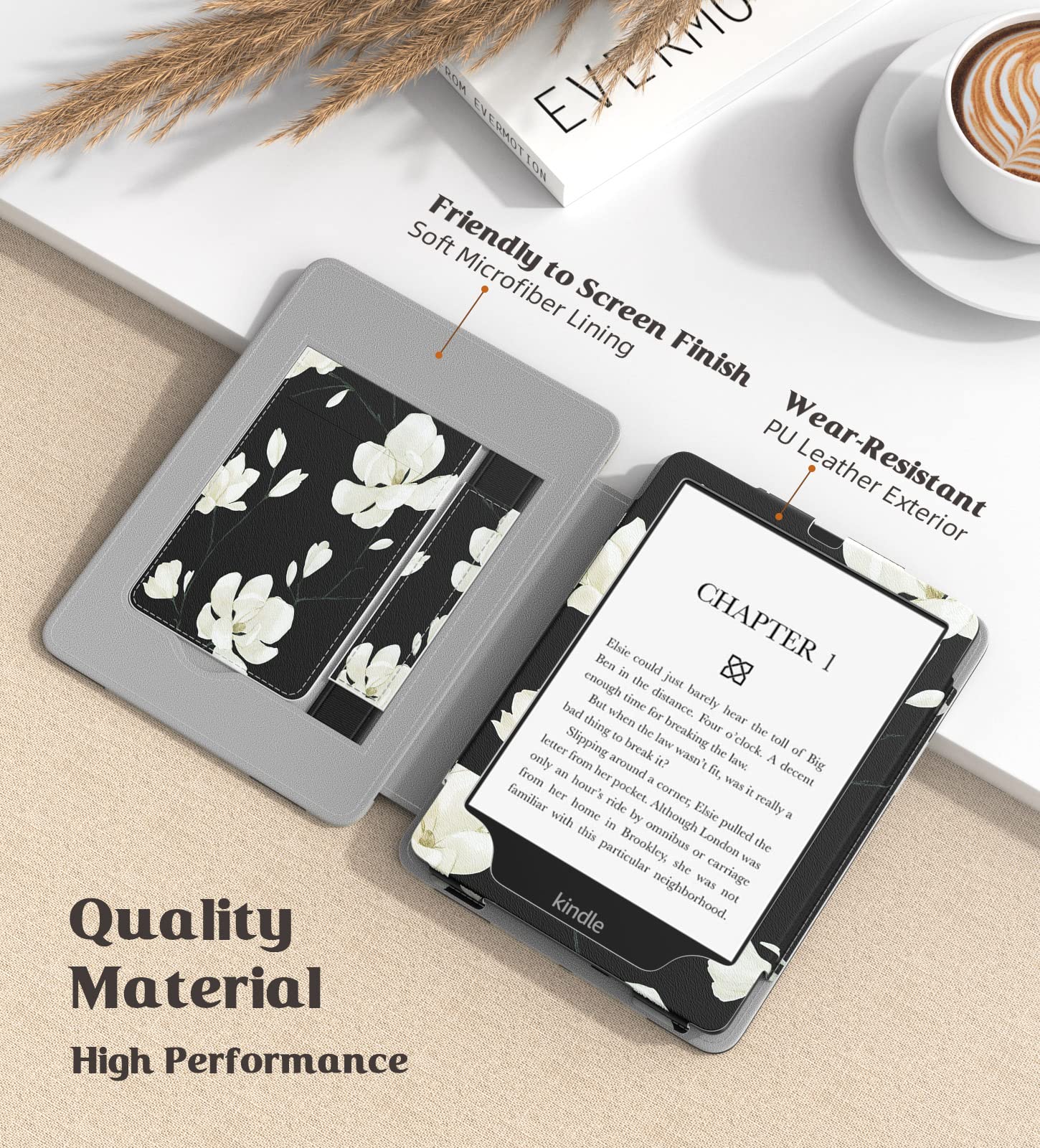Foto 5 pulgar | Funda Moko Para Kindle Paperwhite 2021 De 6,8 Pulgadas Con Encendido Automático, Color Negro - Venta Internacional.