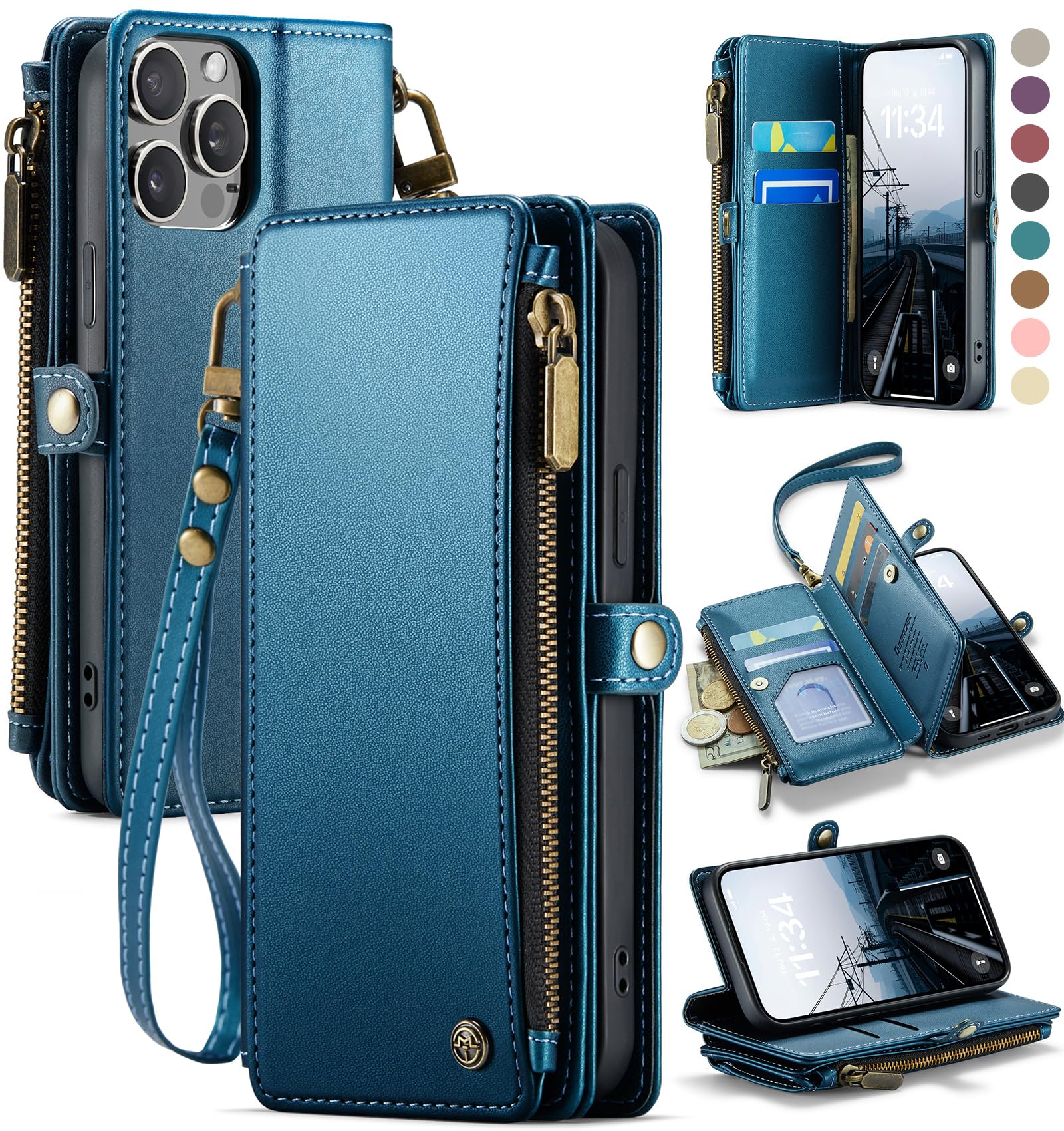 Foto 2 pulgar | Funda Wallet Defcase Compatible Con Iphone 12/pro, Color Azul Oscuro - Venta Internacional.