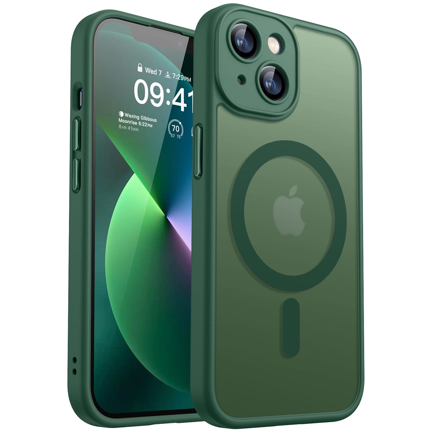 Foto 2 pulgar | Funda Magnética Canshn Para Iphone 13 6.1 - Verde Oscuro - Venta Internacional.