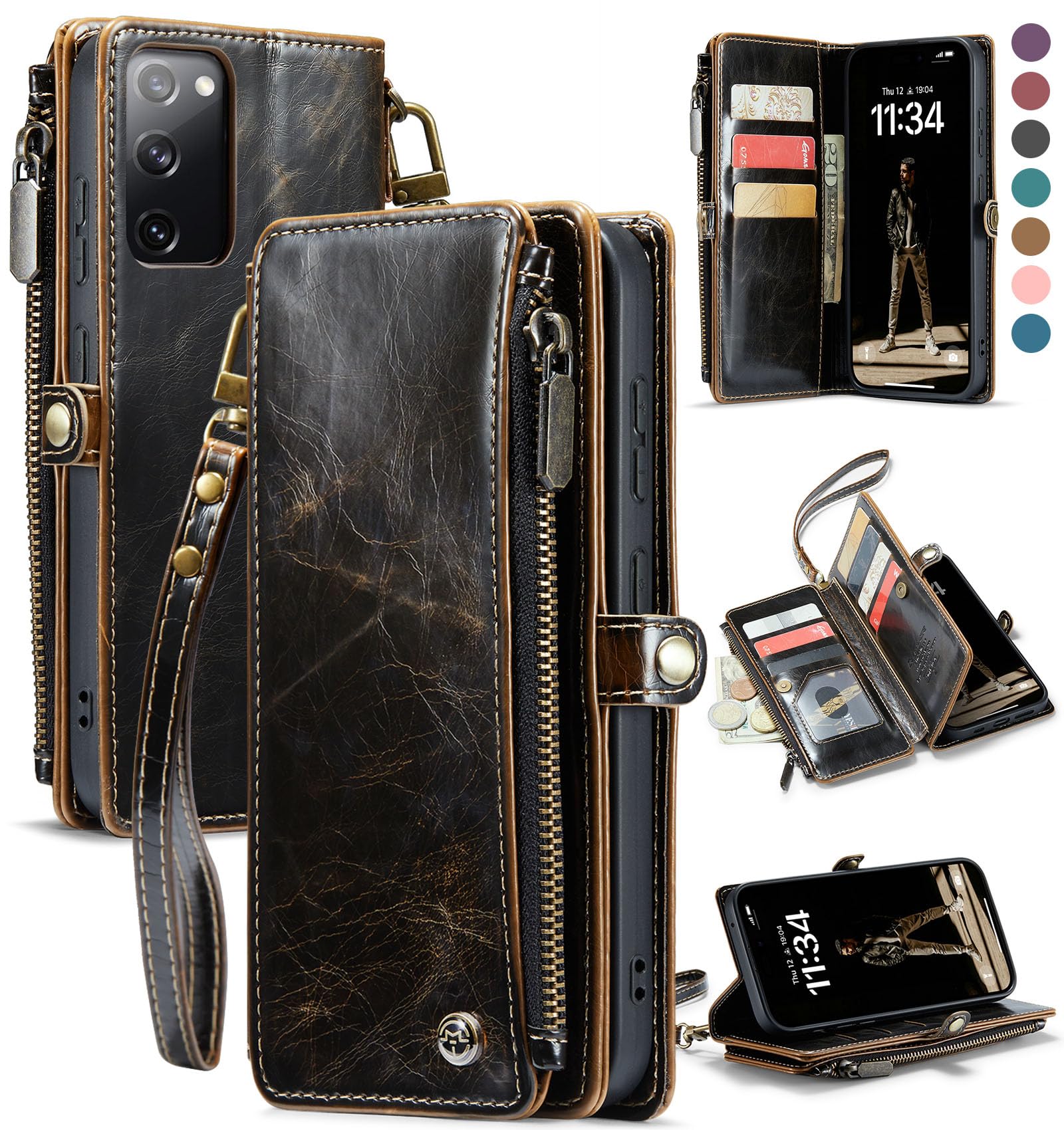 Foto 2 pulgar | Funda Wallet Defcase Compatible Con Samsung Galaxy S20 Fe 5g - Venta Internacional.