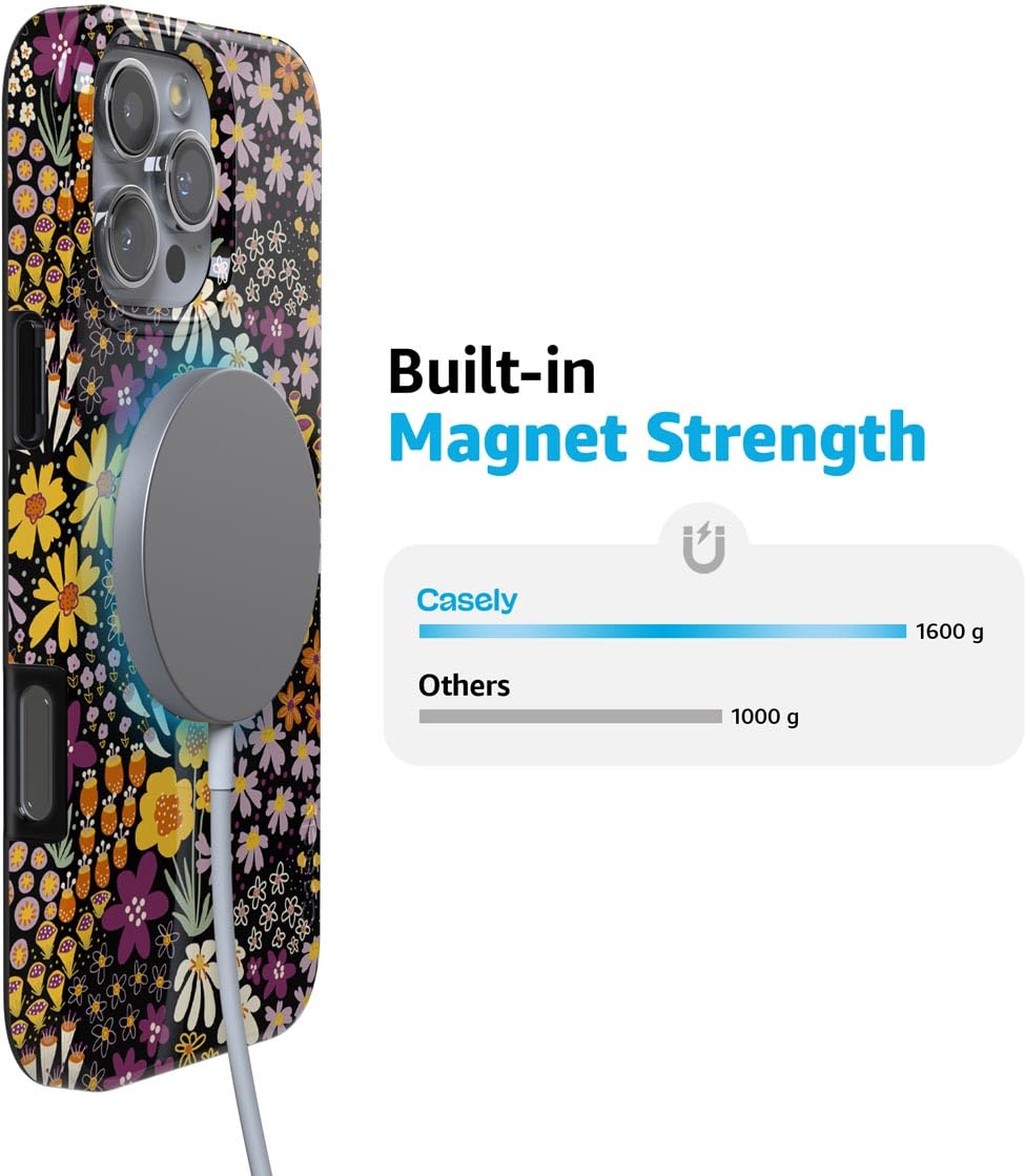 Foto 6 | Funda De Teléfono Casely Falling For You Plum Floral Para Iphone 16 Pro - Venta Internacional.