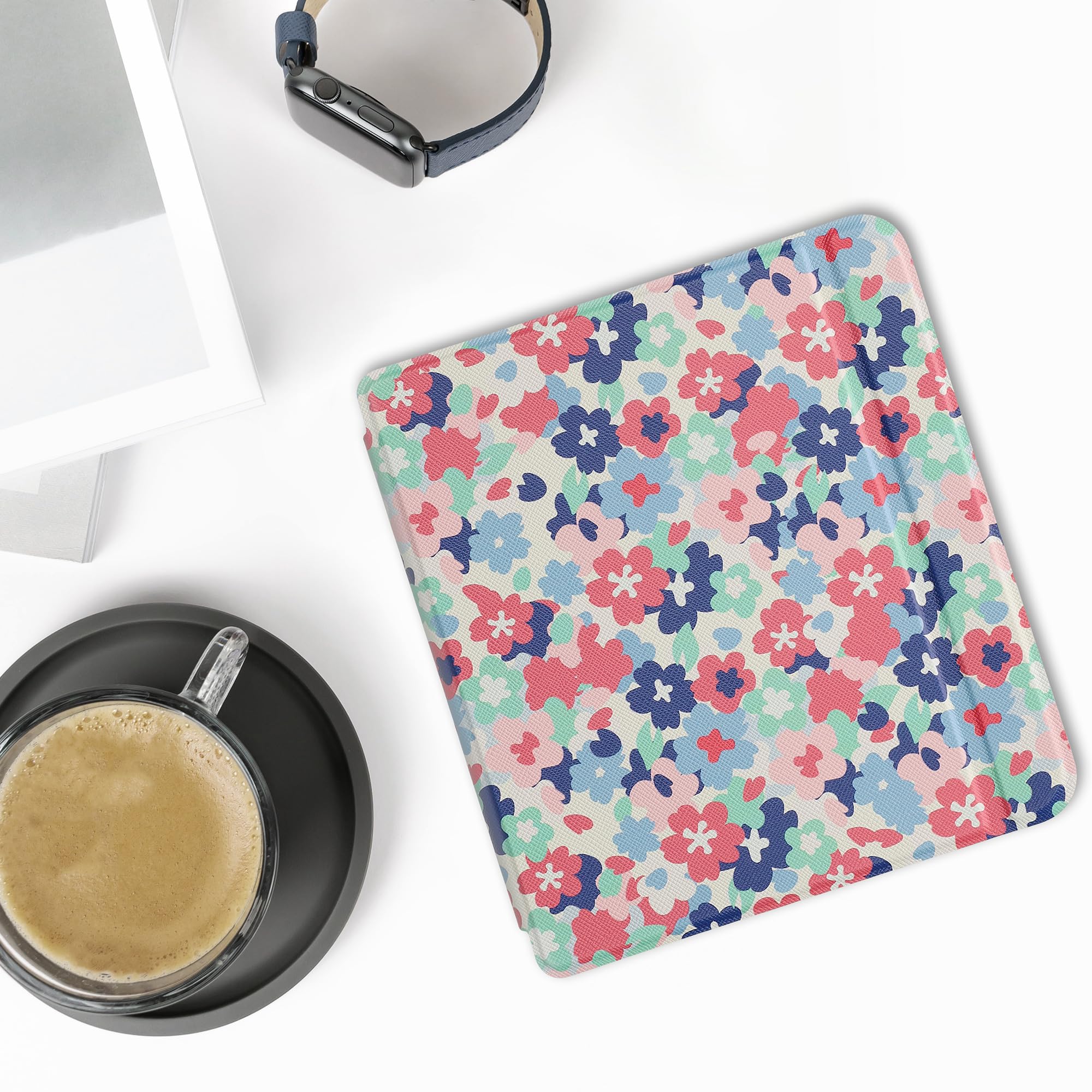 Foto 3 pulgar | Funda Kwmobile Compatible Con El Lector Electrónico Kobo Libra 2, Flores Pastel - Venta Internacional.