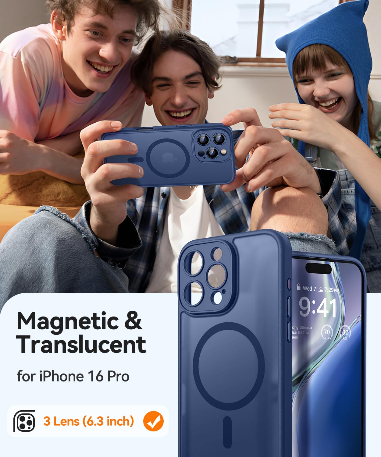 Foto 3 pulgar | Funda Magnética Canshn Compatible Con Iphone 16 Pro - Venta Internacional.