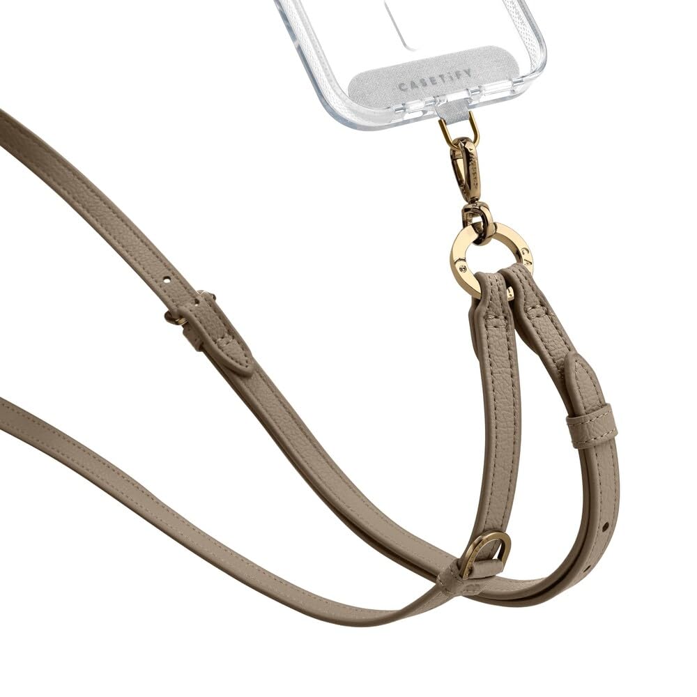 Foto 2 | Correa De Teléfono Casetify De Piel Granulada, Color Gris - Venta Internacional.