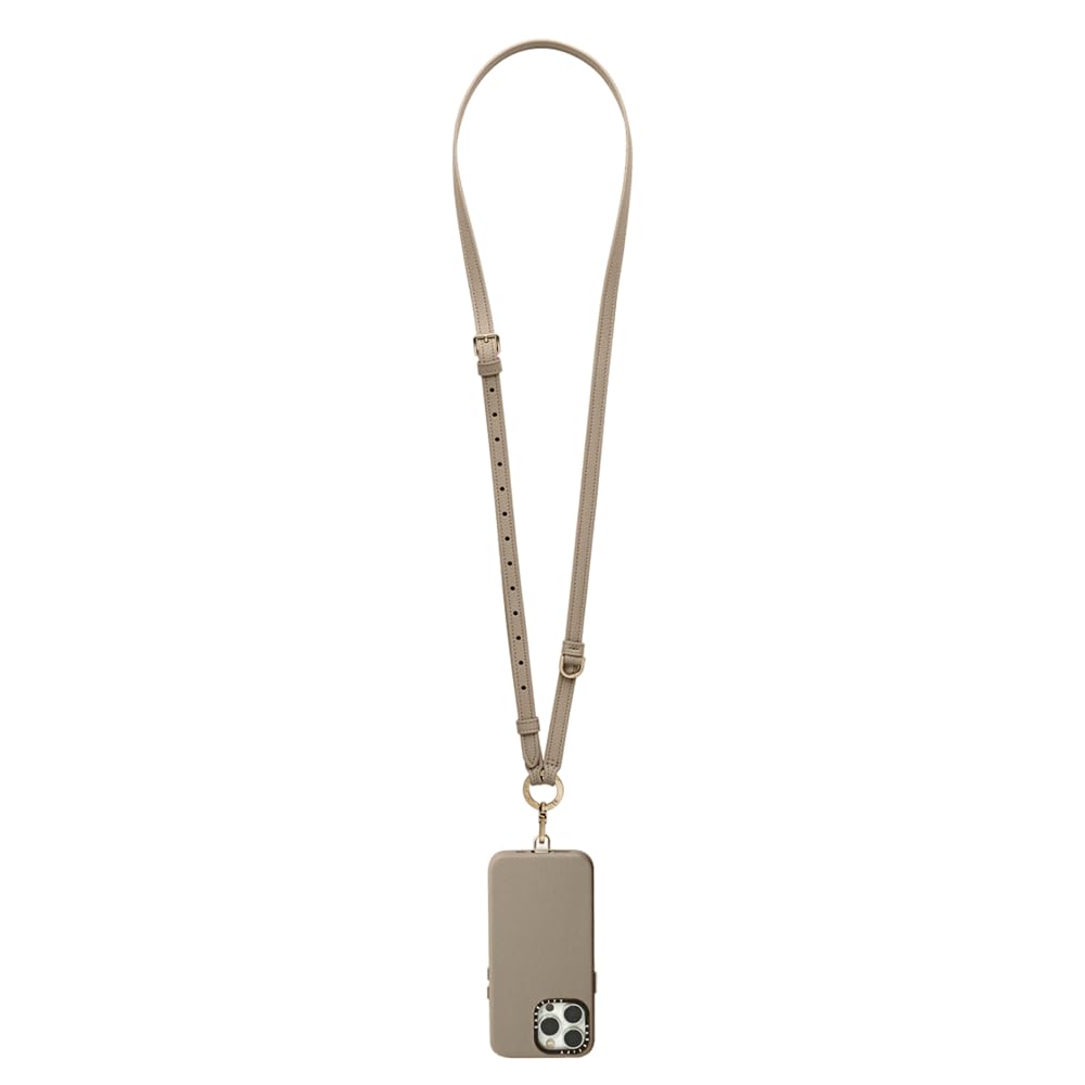 Foto 5 | Correa De Teléfono Casetify De Piel Granulada, Color Gris - Venta Internacional.
