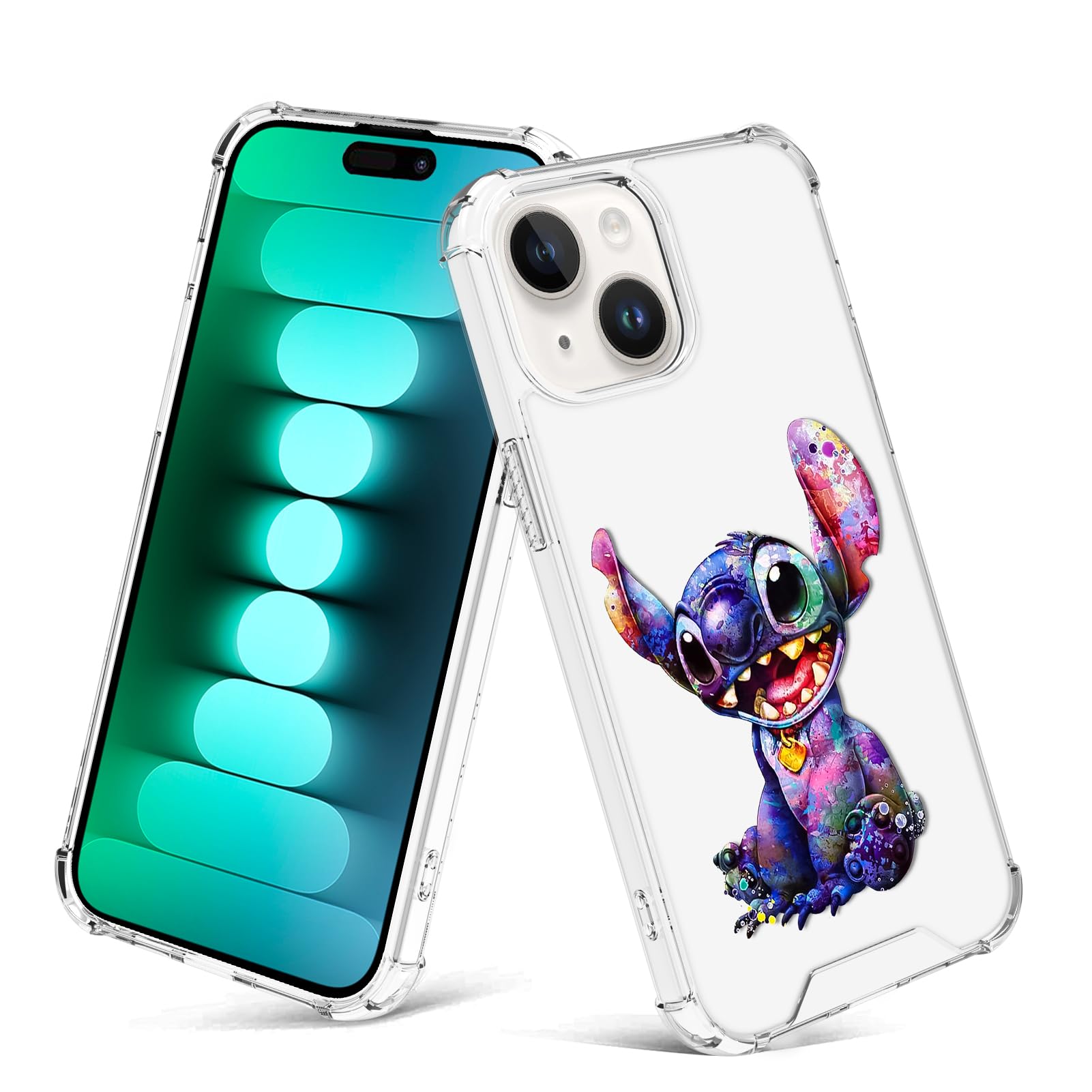 Foto 1 | Funda De Teléfono Transparente Para Iphone 15 Plus (2023) Con Puntadas - Venta Internacional.