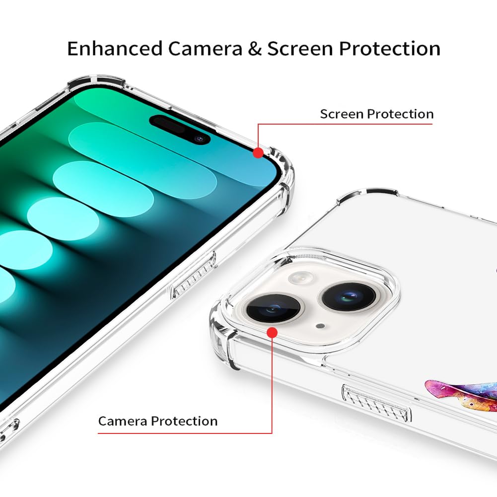 Foto 5 pulgar | Funda De Teléfono Transparente Para Iphone 15 Plus (2023) Con Puntadas - Venta Internacional.