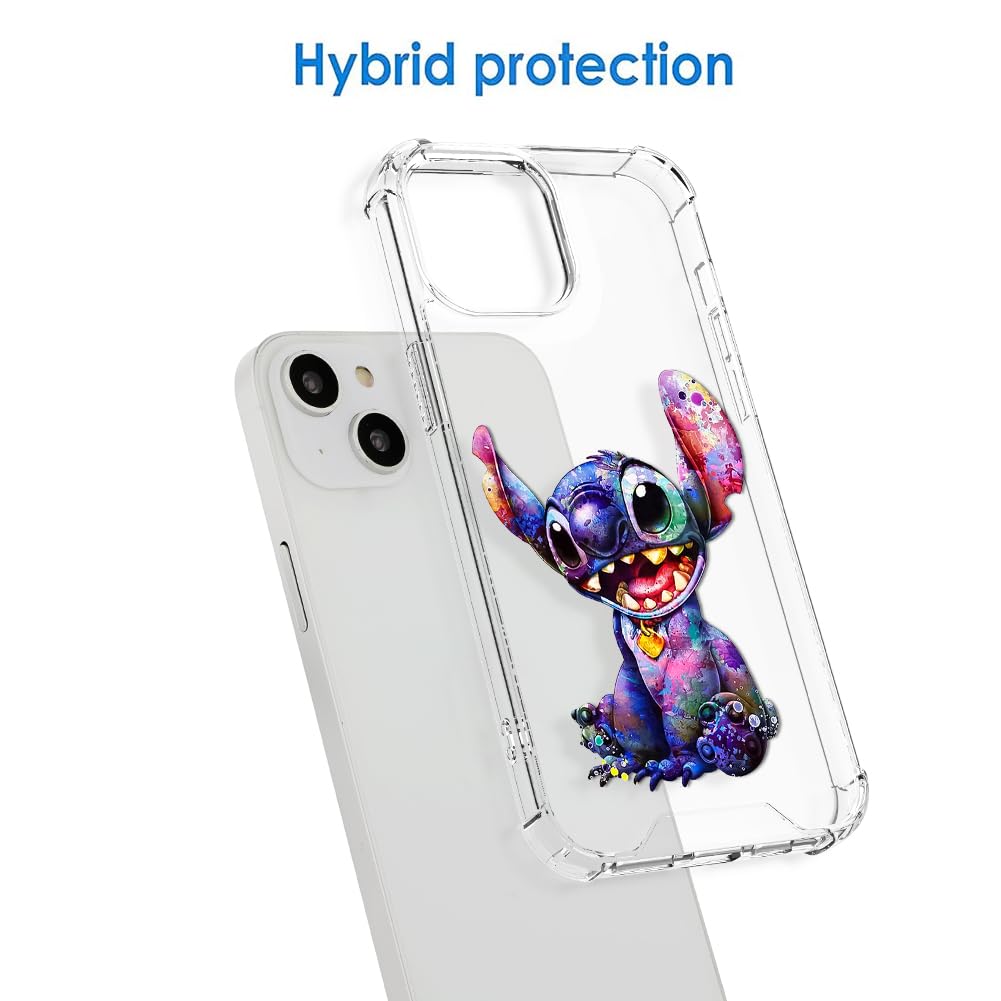Foto 6 pulgar | Funda De Teléfono Transparente Para Iphone 15 Plus (2023) Con Puntadas - Venta Internacional.