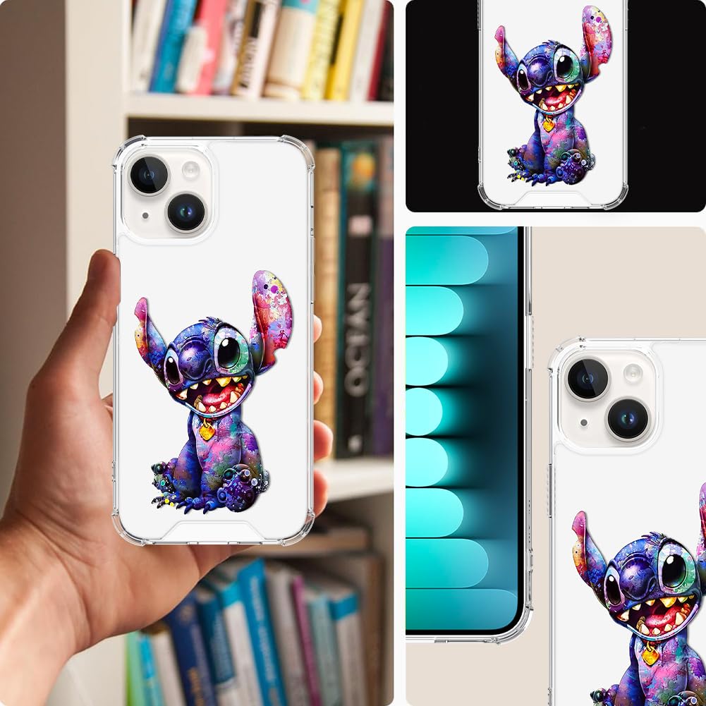 Foto 6 | Funda De Teléfono Transparente Para Iphone 15 Plus (2023) Con Puntadas - Venta Internacional.