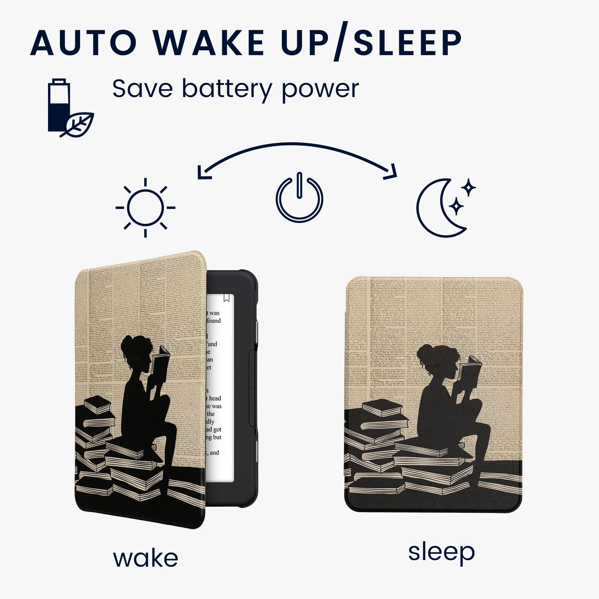Foto 4 pulgar | Funda Para Lector Electrónico Kwmobile Compatible Con Barnes & Noble Nook Glowlight 4 Plus - Venta Internacional.