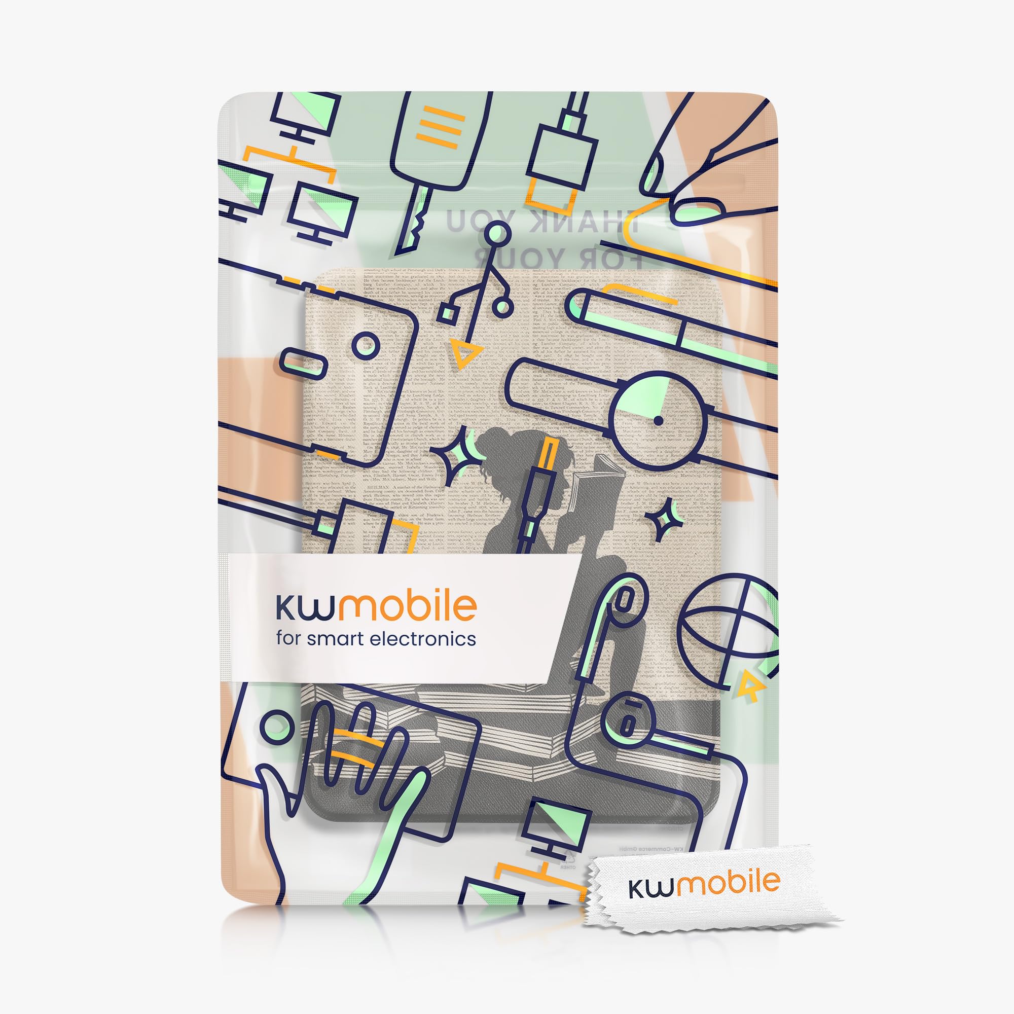 Foto 7 | Funda Para Lector Electrónico Kwmobile Compatible Con Barnes & Noble Nook Glowlight 4 Plus - Venta Internacional.