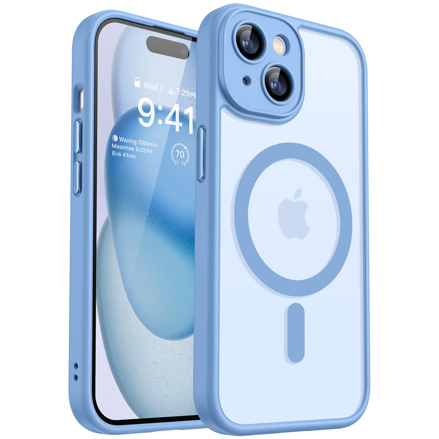 Foto 2 pulgar | Funda Magnética Canshn Para Iphone 15 6.1 - Azul Claro - Venta Internacional.