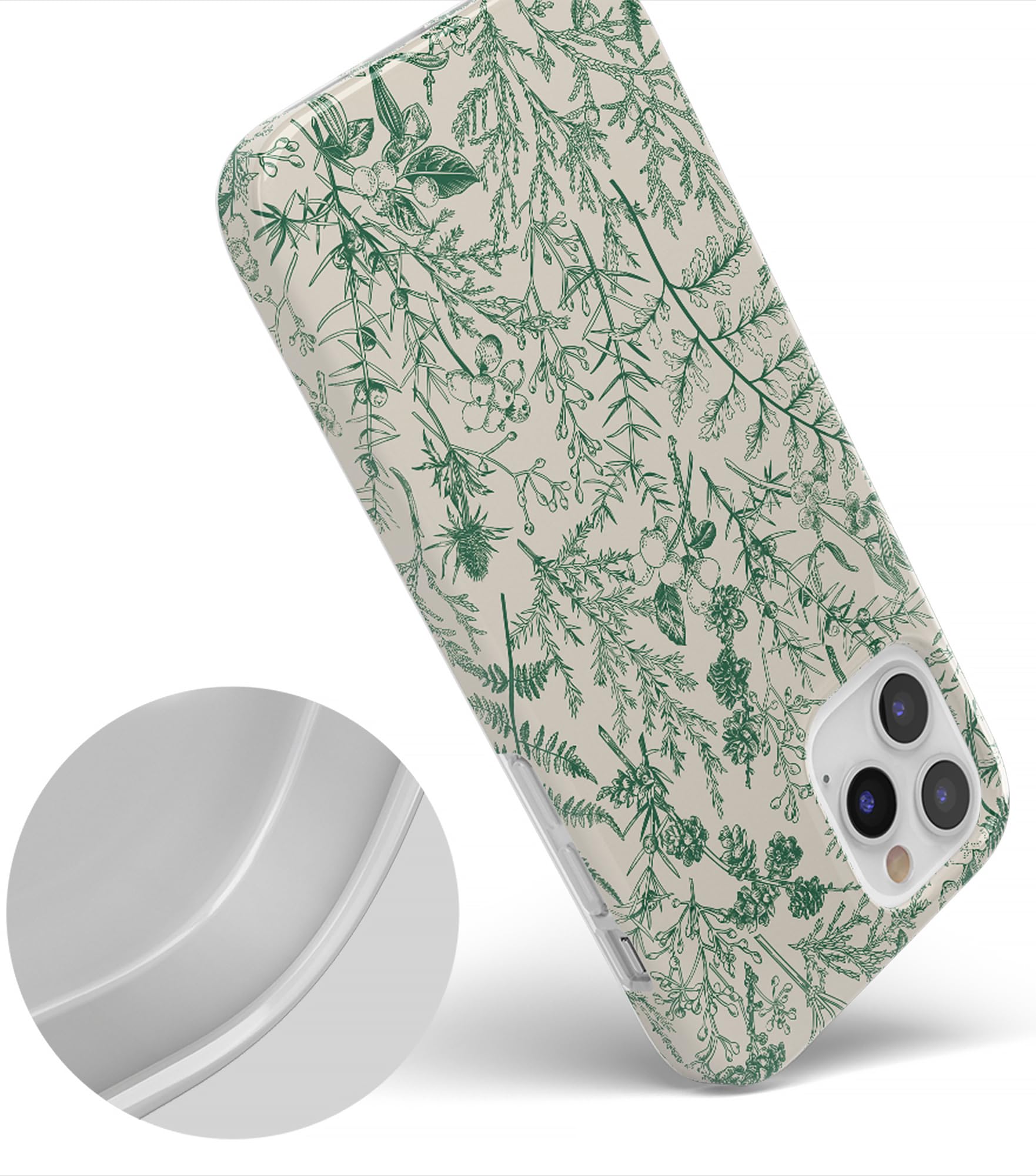 Foto 6 pulgar | Funda De Teléfono Casely Sage Garden Green Floral Para Iphone 12/12 Pro - Venta Internacional.
