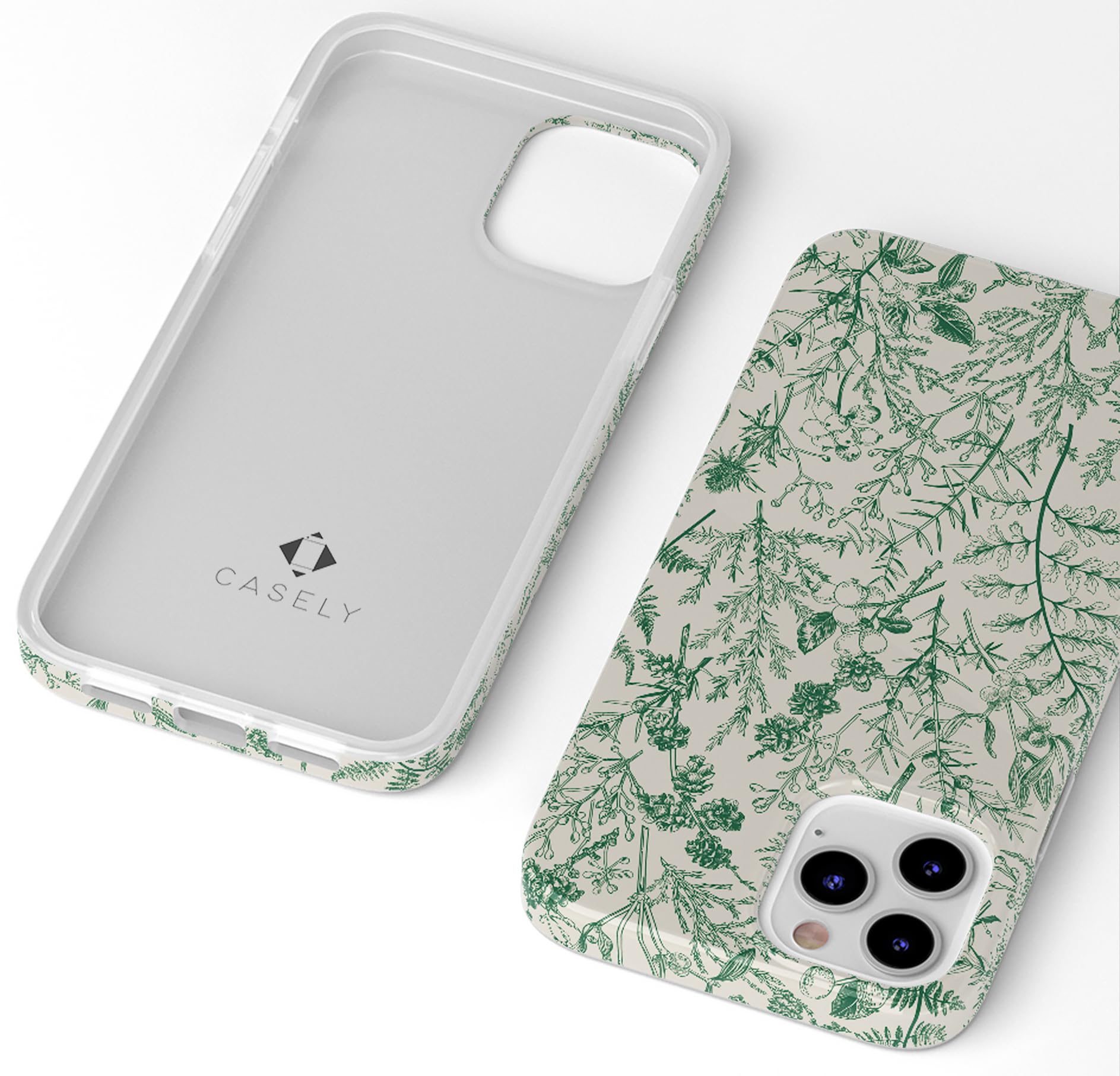Foto 7 pulgar | Funda De Teléfono Casely Sage Garden Green Floral Para Iphone 12/12 Pro - Venta Internacional.