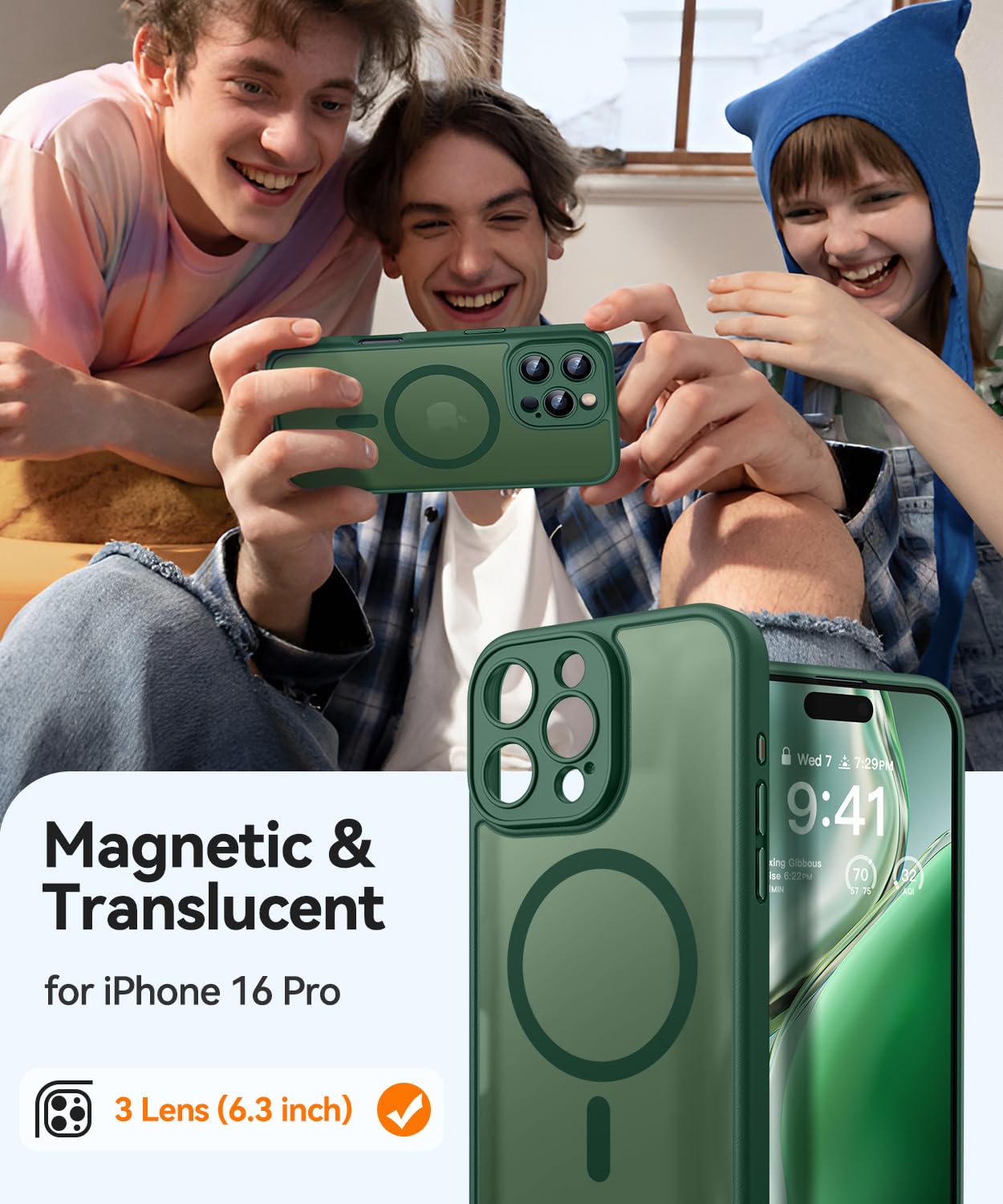 Foto 3 pulgar | Funda Magnética Canshn Compatible Con Iphone 16 Pro - Venta Internacional.