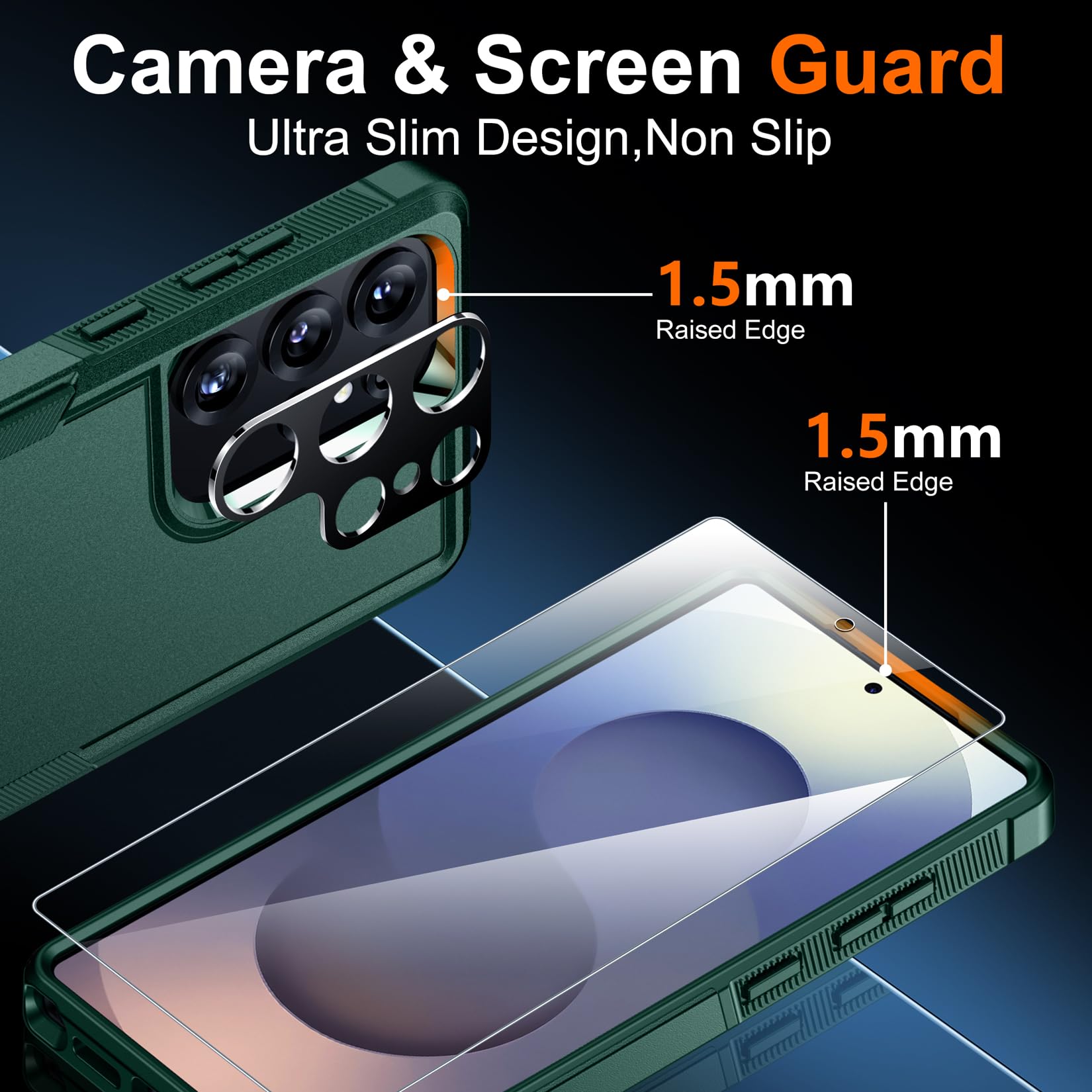 Foto 4 pulgar | Funda De Teléfono Spidercase Para Samsung Galaxy S25 Ultra De 6.9 Pulgadas, Color Verde - Venta Internacional.