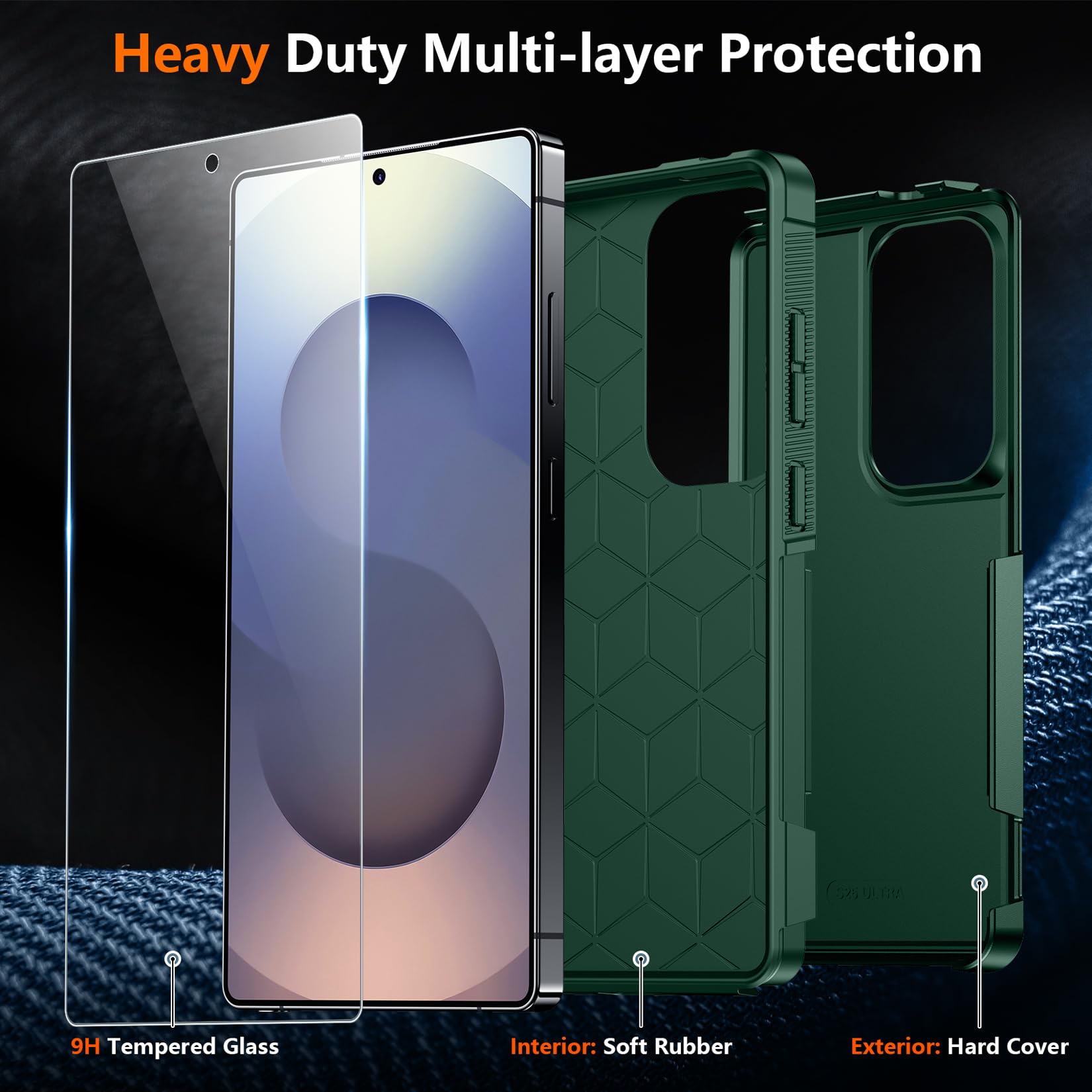Foto 6 pulgar | Funda De Teléfono Spidercase Para Samsung Galaxy S25 Ultra De 6.9 Pulgadas, Color Verde - Venta Internacional.