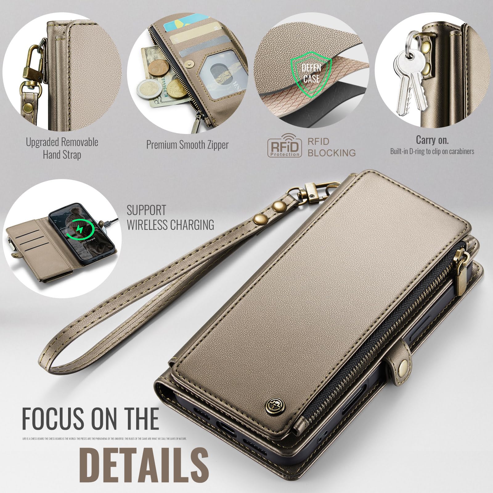 Foto 6 pulgar | Funda Wallet Defencase Compatible Con Iphone 16 Pro - Venta Internacional.