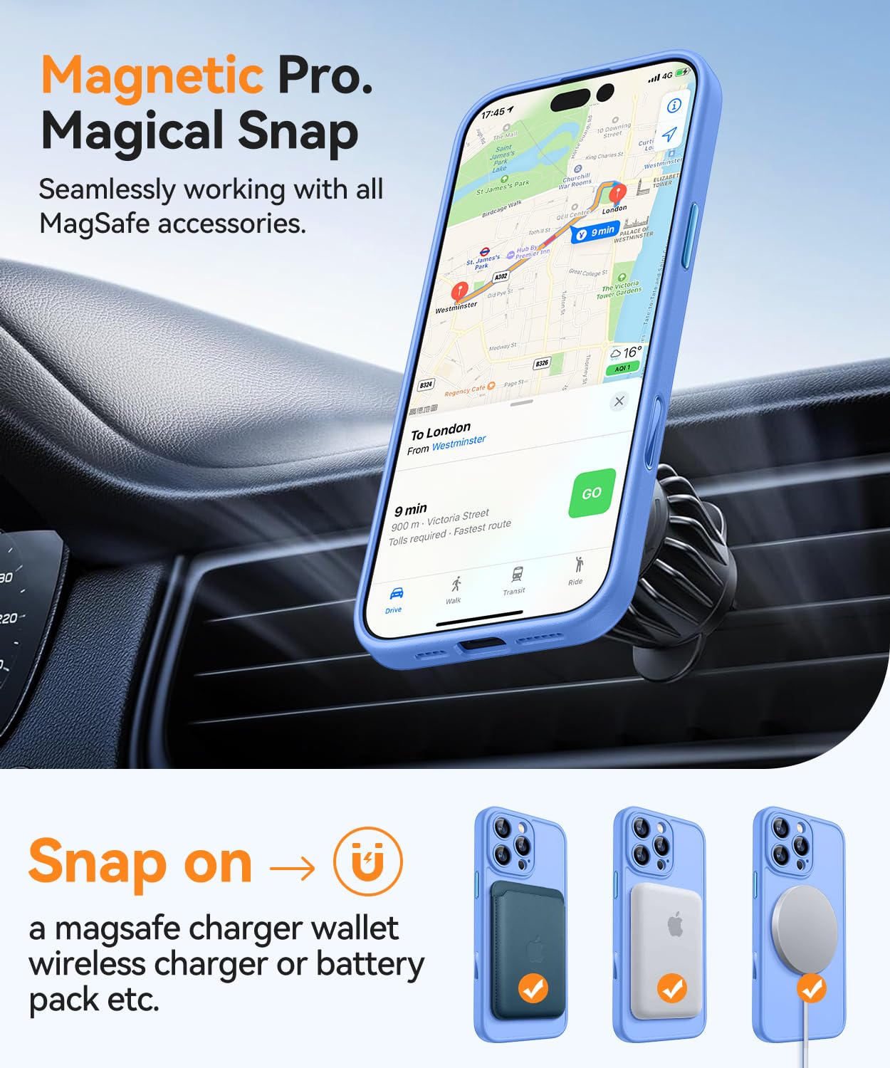Foto 6 pulgar | Funda Magnética Canshn Compatible Con Iphone 16 Pro Max - Venta Internacional.